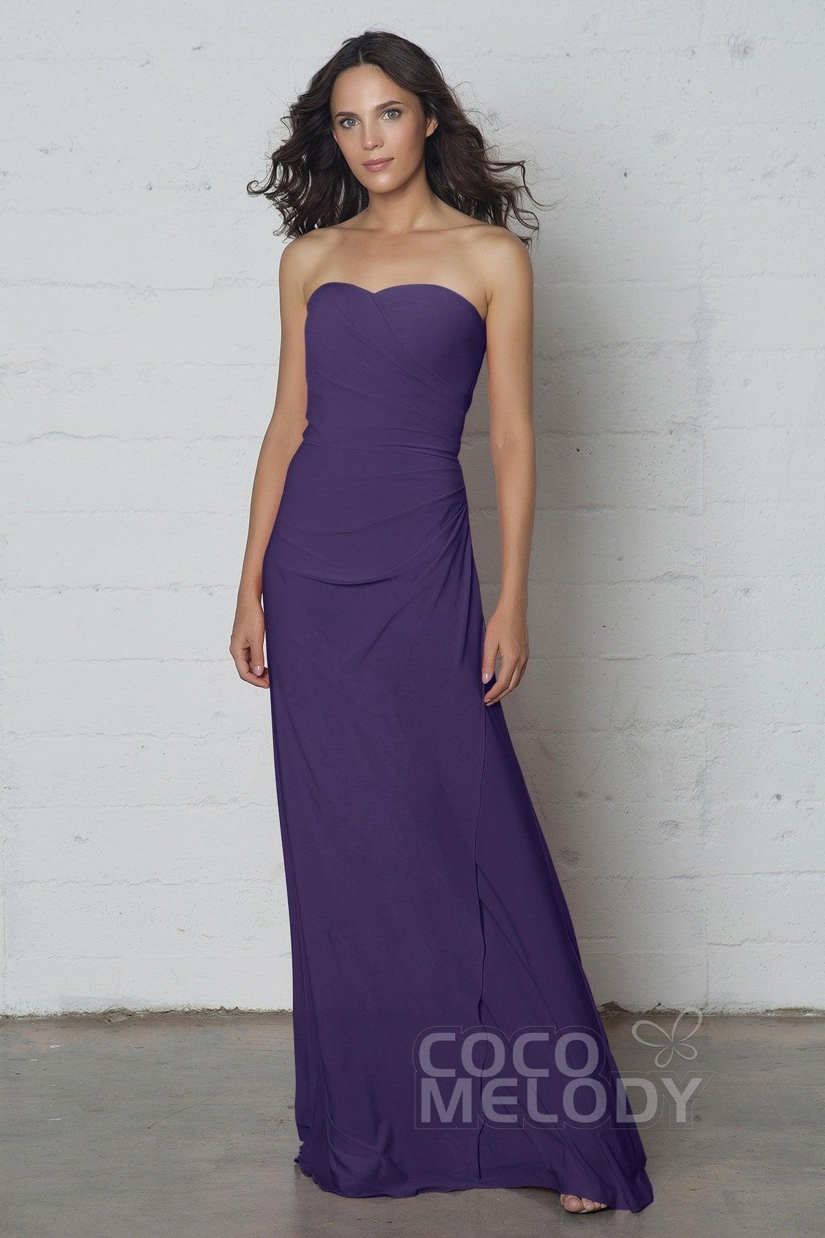 Sheath-Column Floor Length Knitted Fabric Dress COZF17018 - COCOMELODY