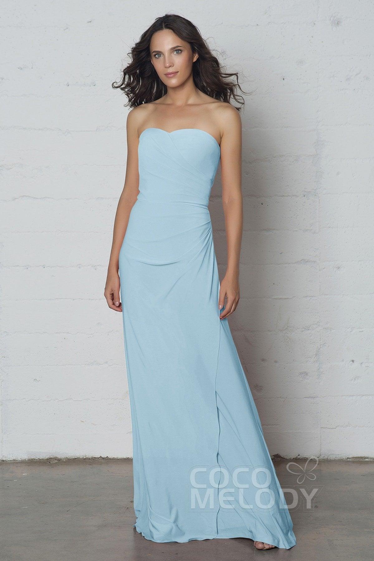 Sheath-Column Floor Length Knitted Fabric Dress COZF17018 - COCOMELODY