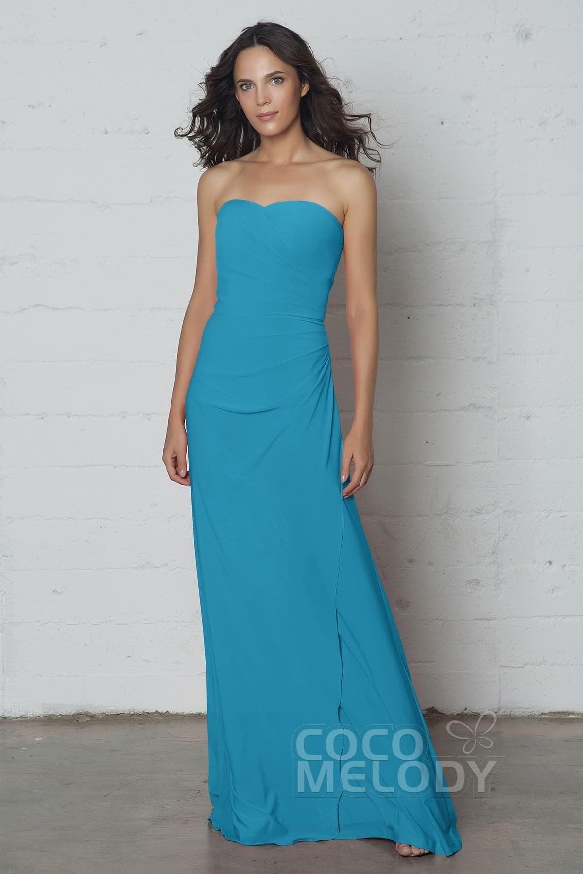 Sheath-Column Floor Length Knitted Fabric Dress COZF17018 - COCOMELODY