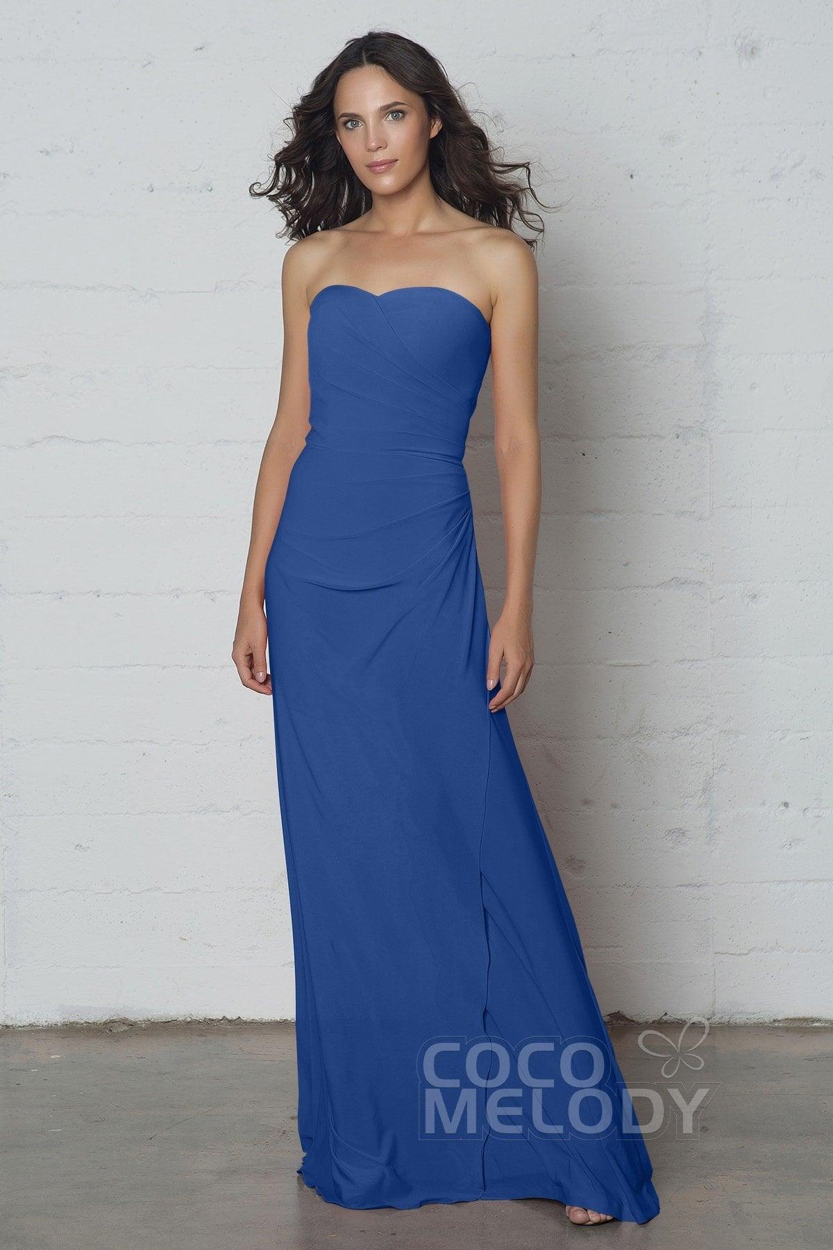 Sheath-Column Floor Length Knitted Fabric Dress COZF17018 - COCOMELODY