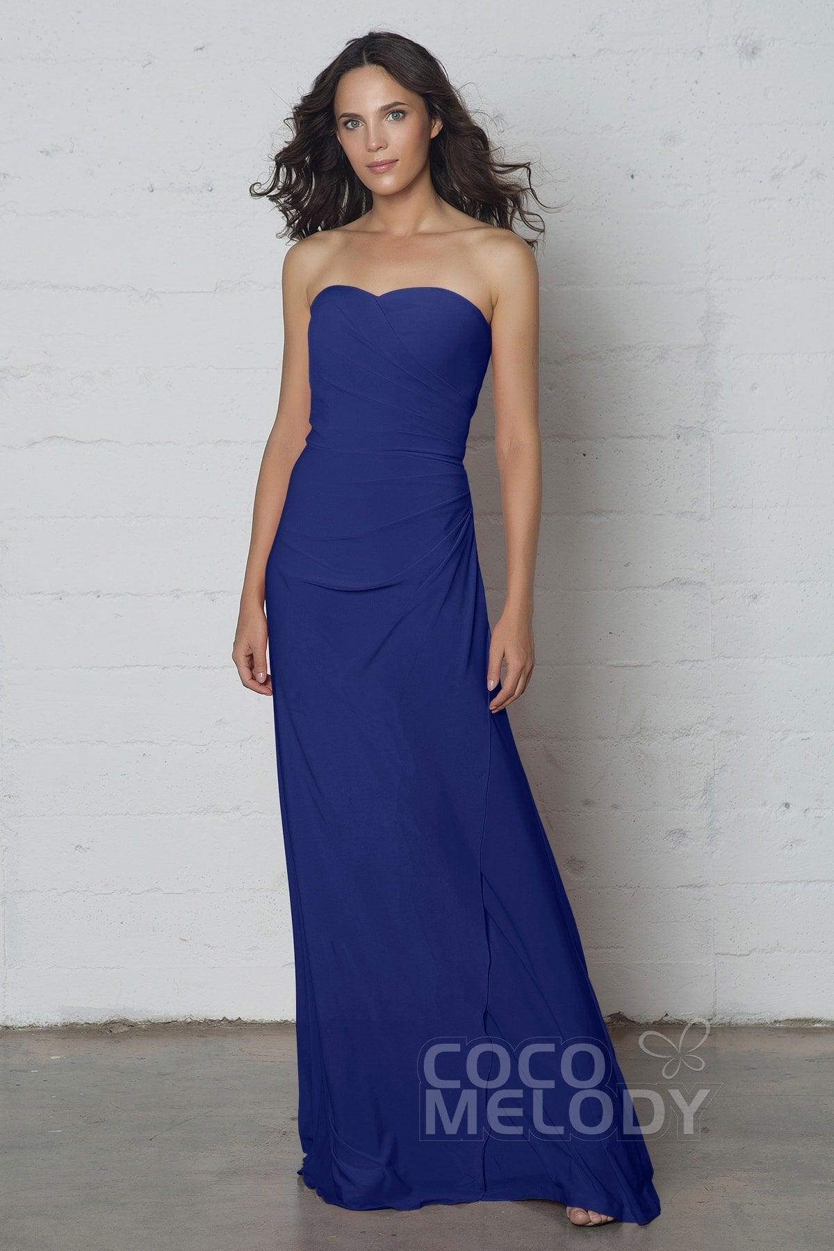 Sheath-Column Floor Length Knitted Fabric Dress COZF17018 - COCOMELODY