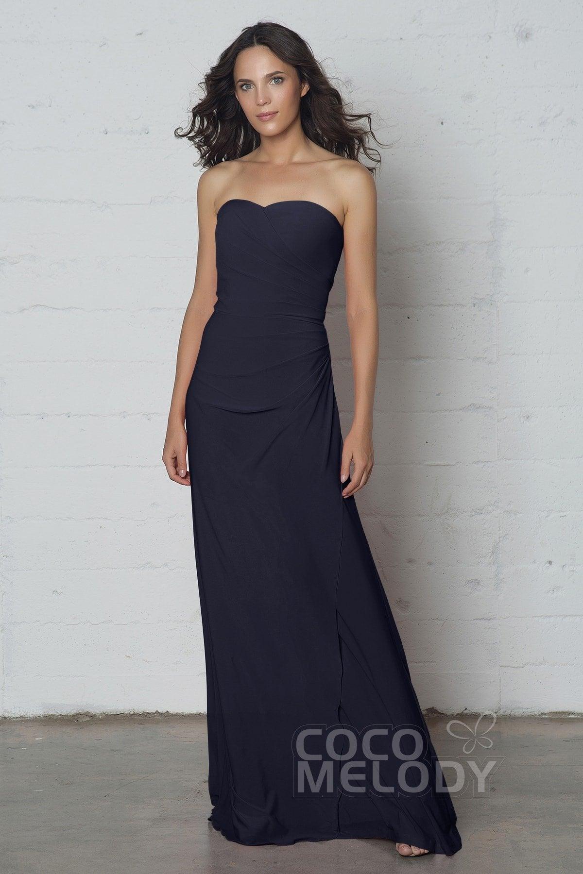 Sheath-Column Floor Length Knitted Fabric Dress COZF17018 - COCOMELODY