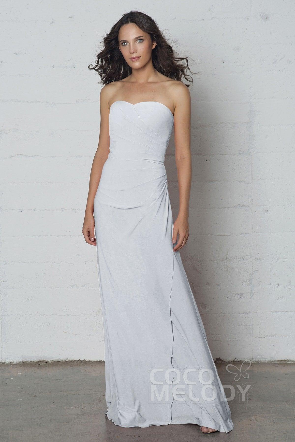 Sheath-Column Floor Length Knitted Fabric Dress COZF17018 - COCOMELODY