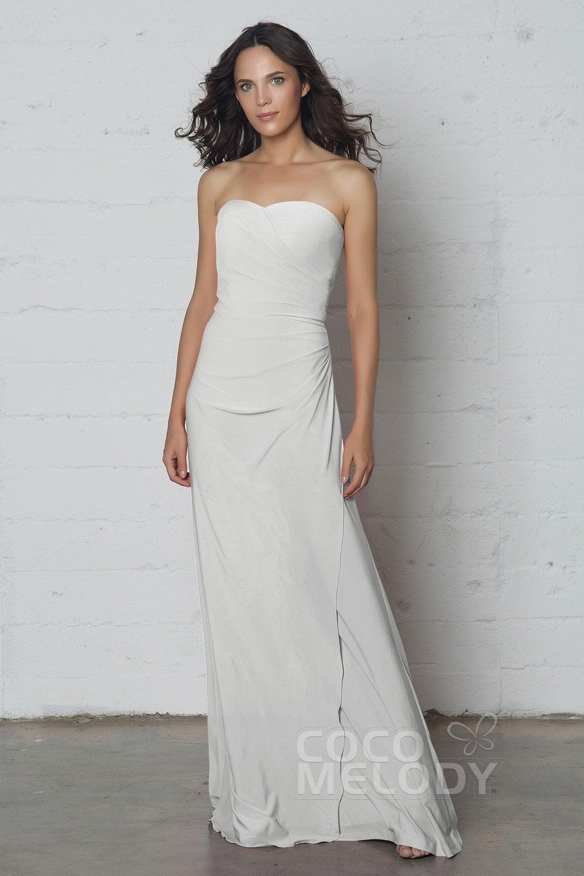 Sheath-Column Floor Length Knitted Fabric Dress COZF17018 - COCOMELODY