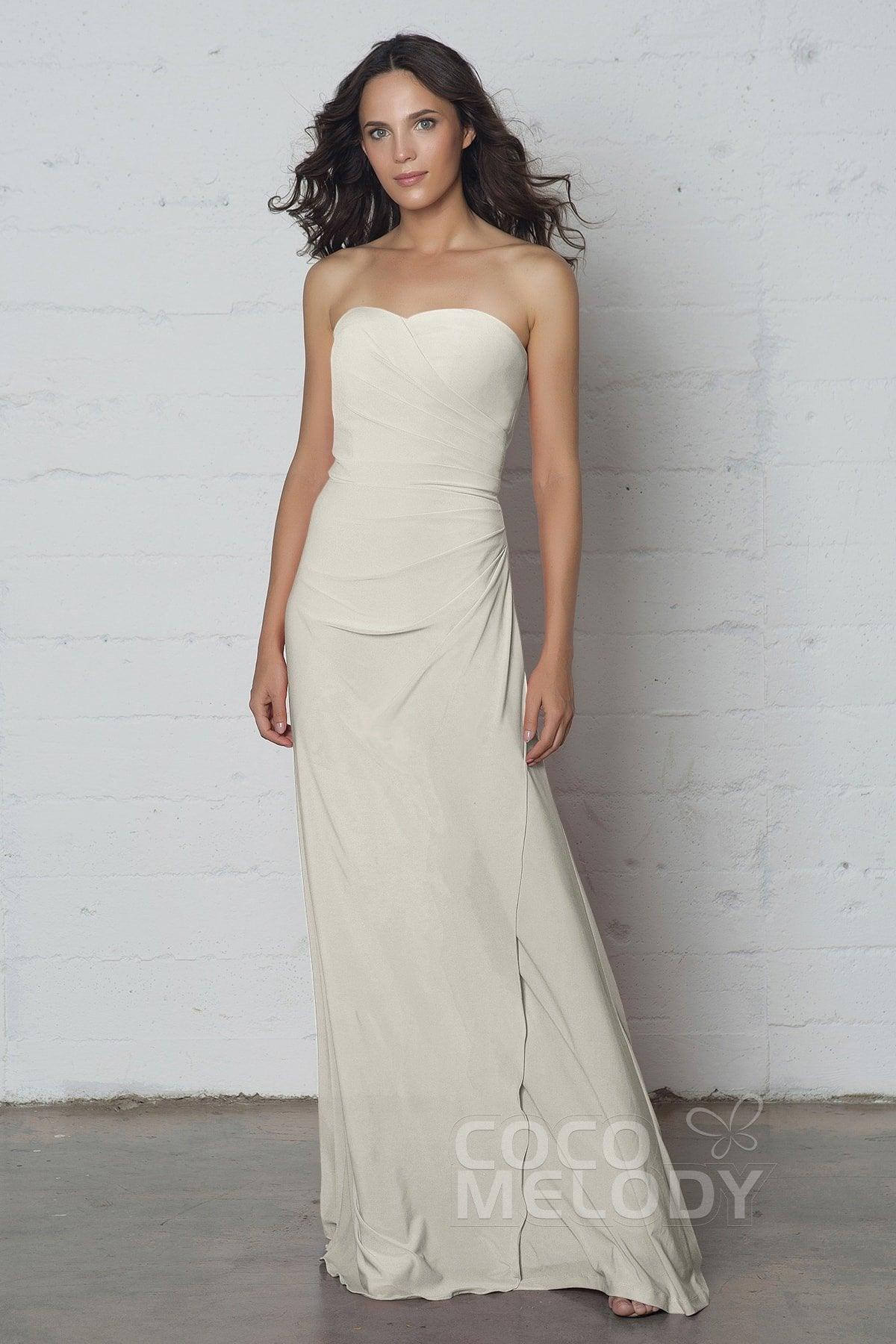 Sheath-Column Floor Length Knitted Fabric Dress COZF17018 - COCOMELODY