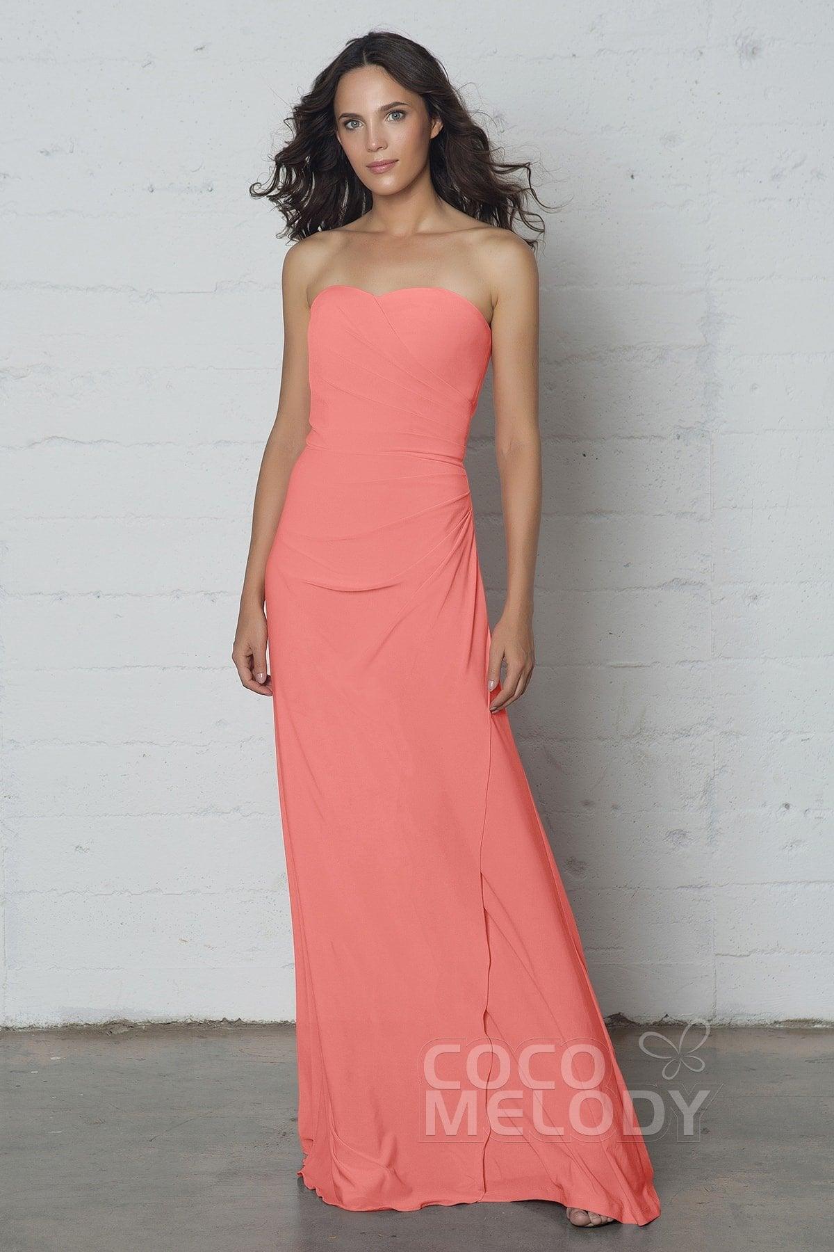 Sheath-Column Floor Length Knitted Fabric Dress COZF17018 - COCOMELODY