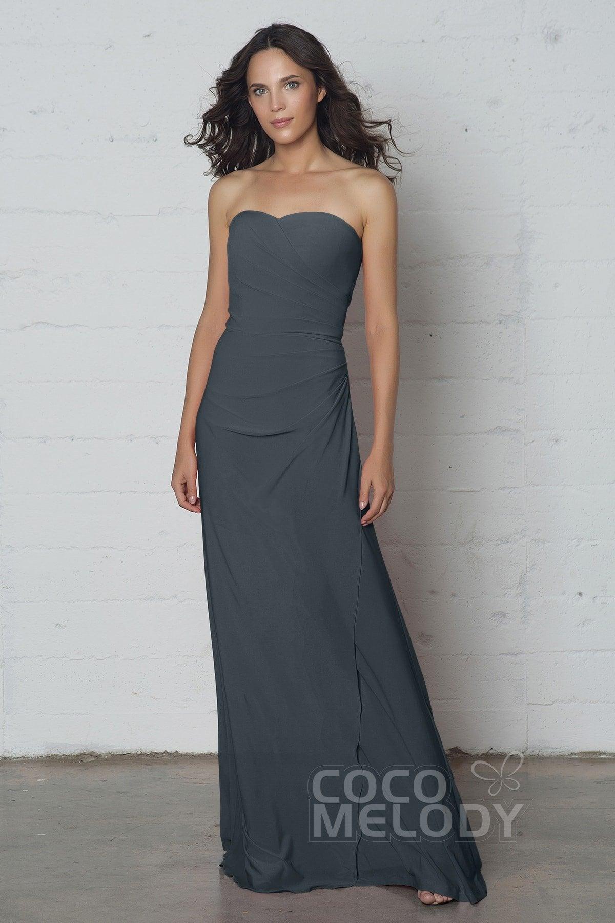 Sheath-Column Floor Length Knitted Fabric Dress COZF17018 - COCOMELODY