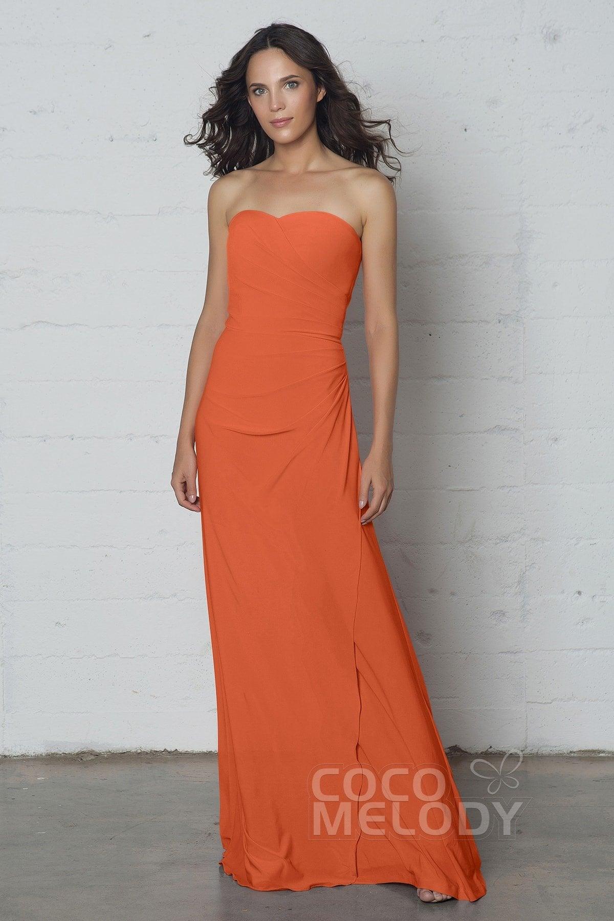 Sheath-Column Floor Length Knitted Fabric Dress COZF17018 - COCOMELODY