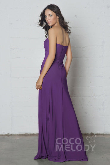 Sheath-Column Floor Length Knitted Fabric Dress COZF17018 - COCOMELODY