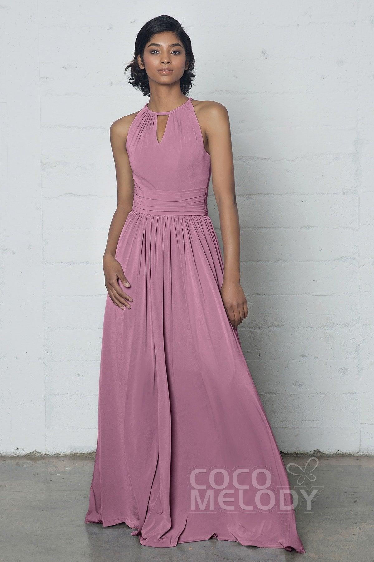 Sheath-Column Floor Length Knitted Fabric Dress COZF17019 - COCOMELODY