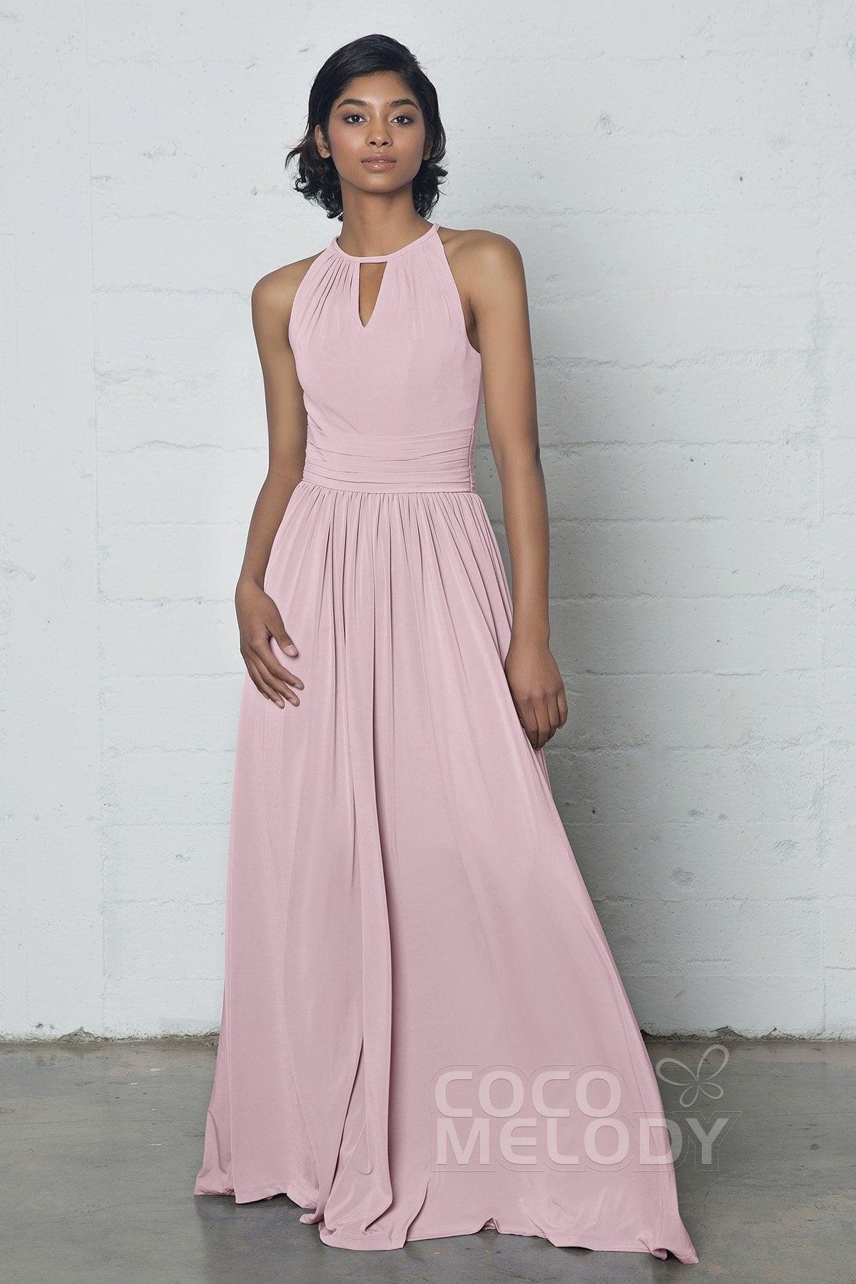 Sheath-Column Floor Length Knitted Fabric Dress COZF17019 - COCOMELODY
