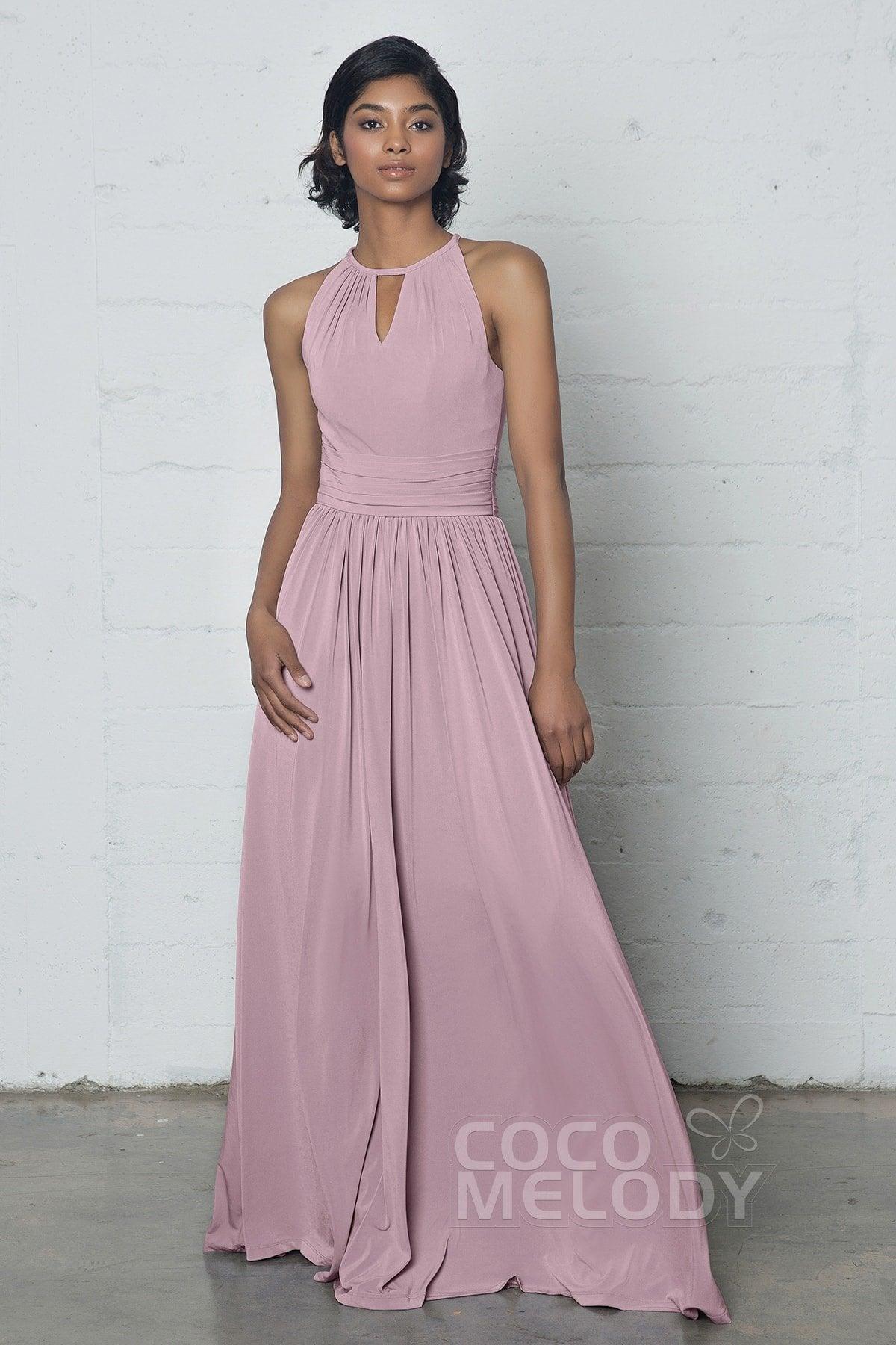 Sheath-Column Floor Length Knitted Fabric Dress COZF17019 - COCOMELODY