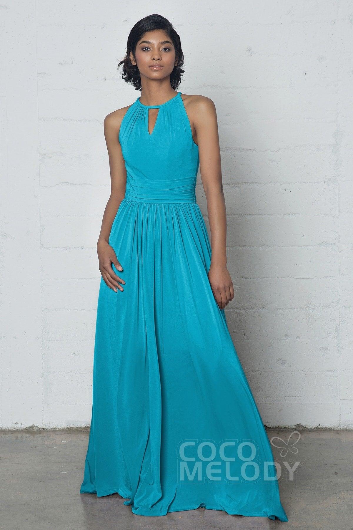 Sheath-Column Floor Length Knitted Fabric Dress COZF17019 - COCOMELODY