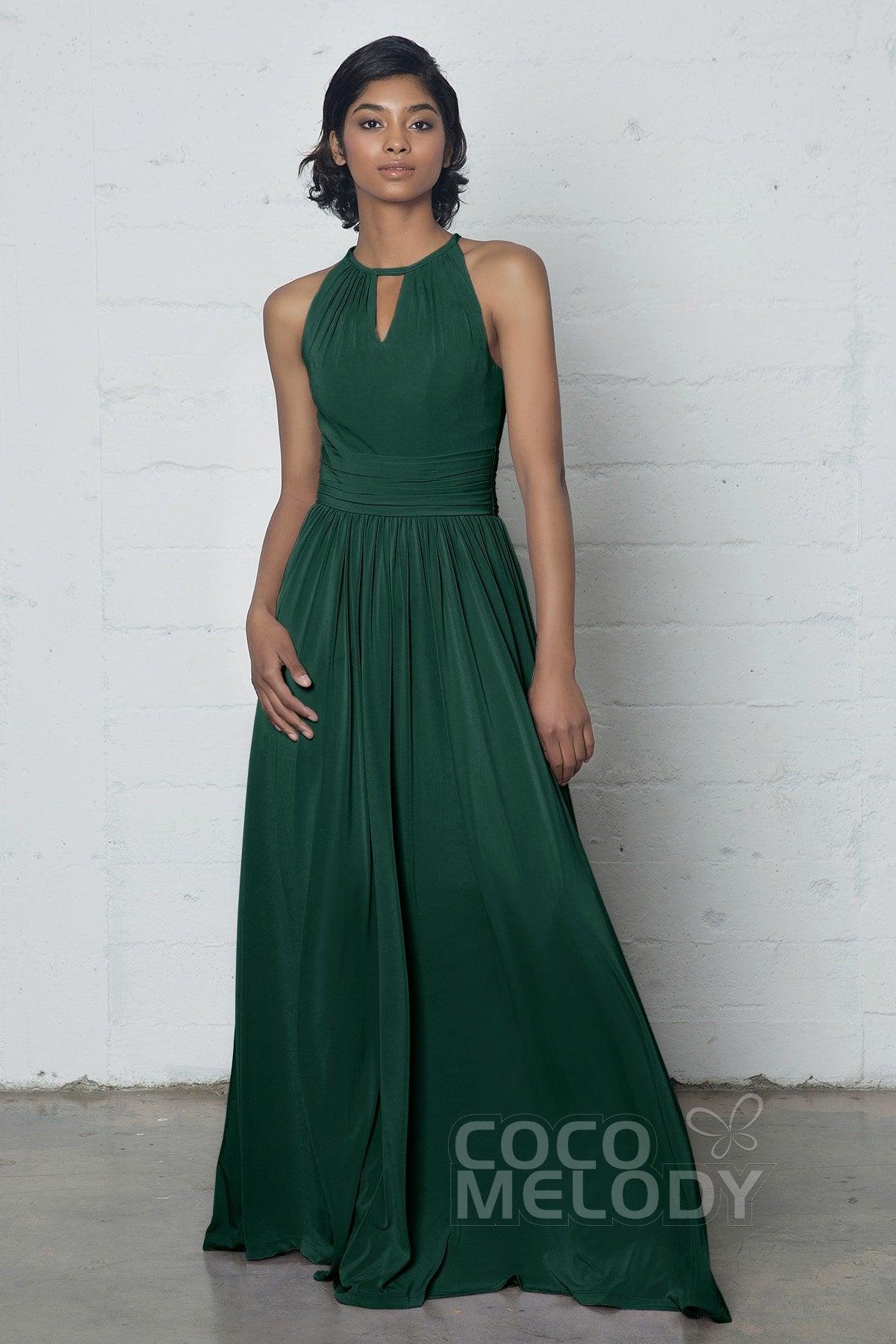 Sheath-Column Floor Length Knitted Fabric Dress COZF17019 - COCOMELODY