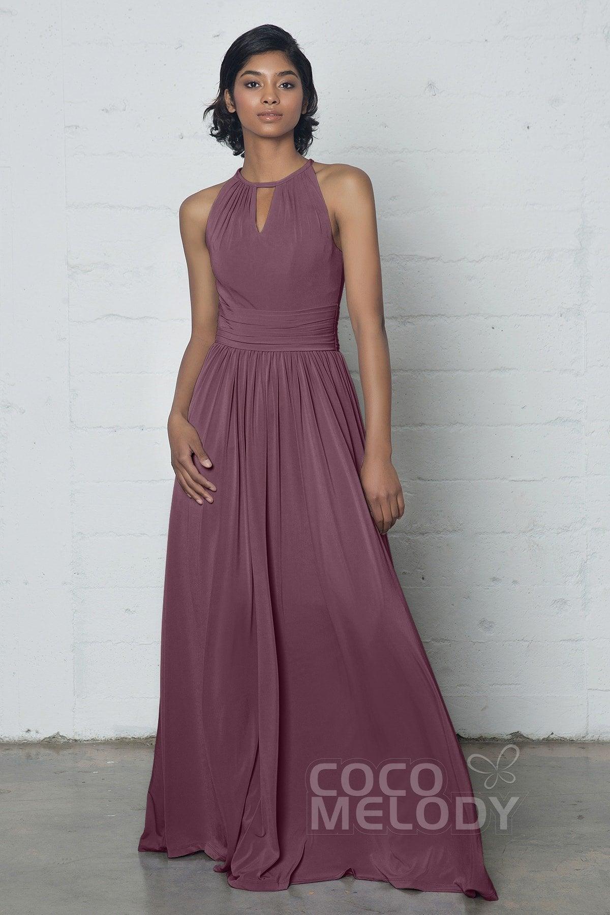 Sheath-Column Floor Length Knitted Fabric Dress COZF17019 - COCOMELODY
