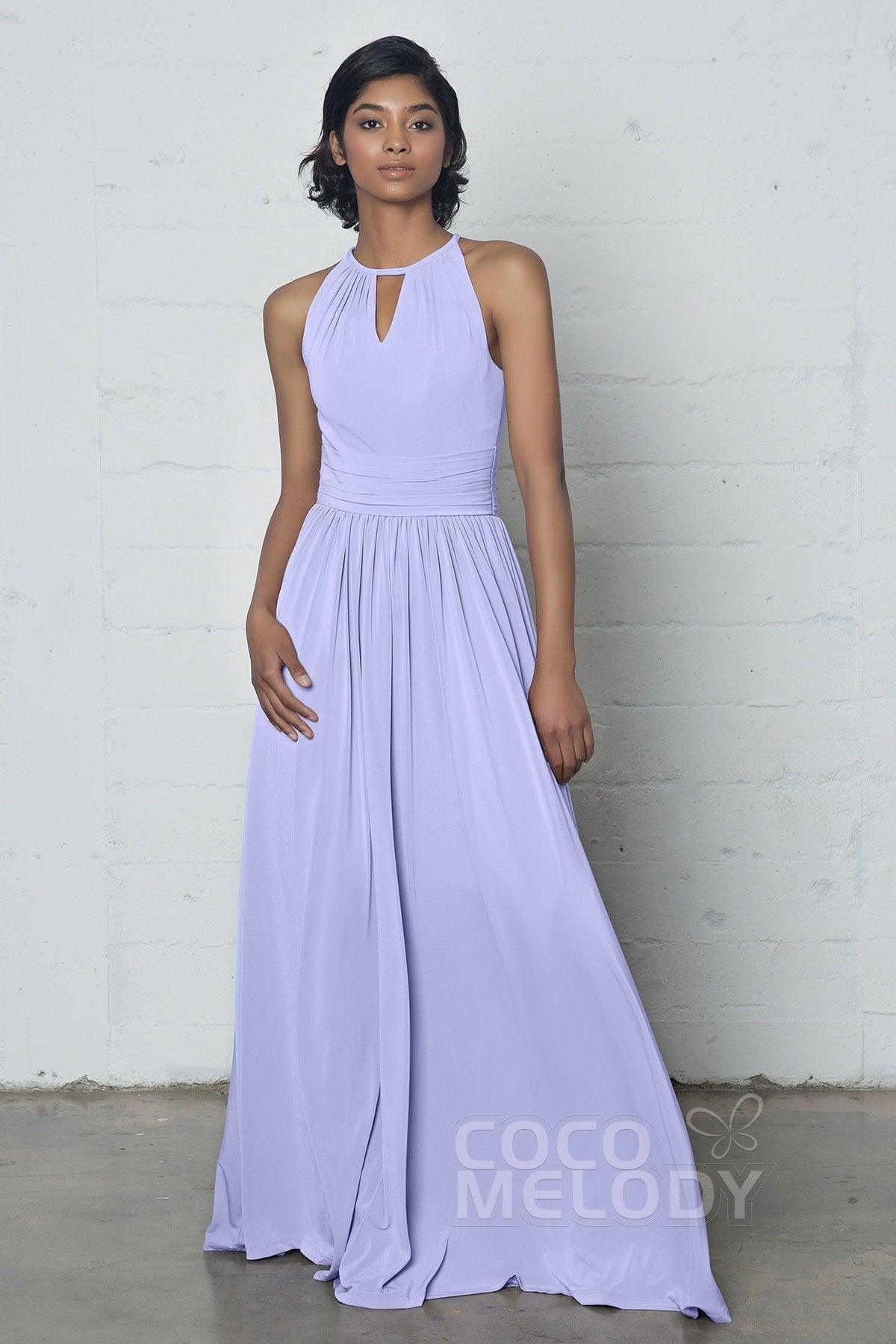 Sheath-Column Floor Length Knitted Fabric Dress COZF17019 - COCOMELODY
