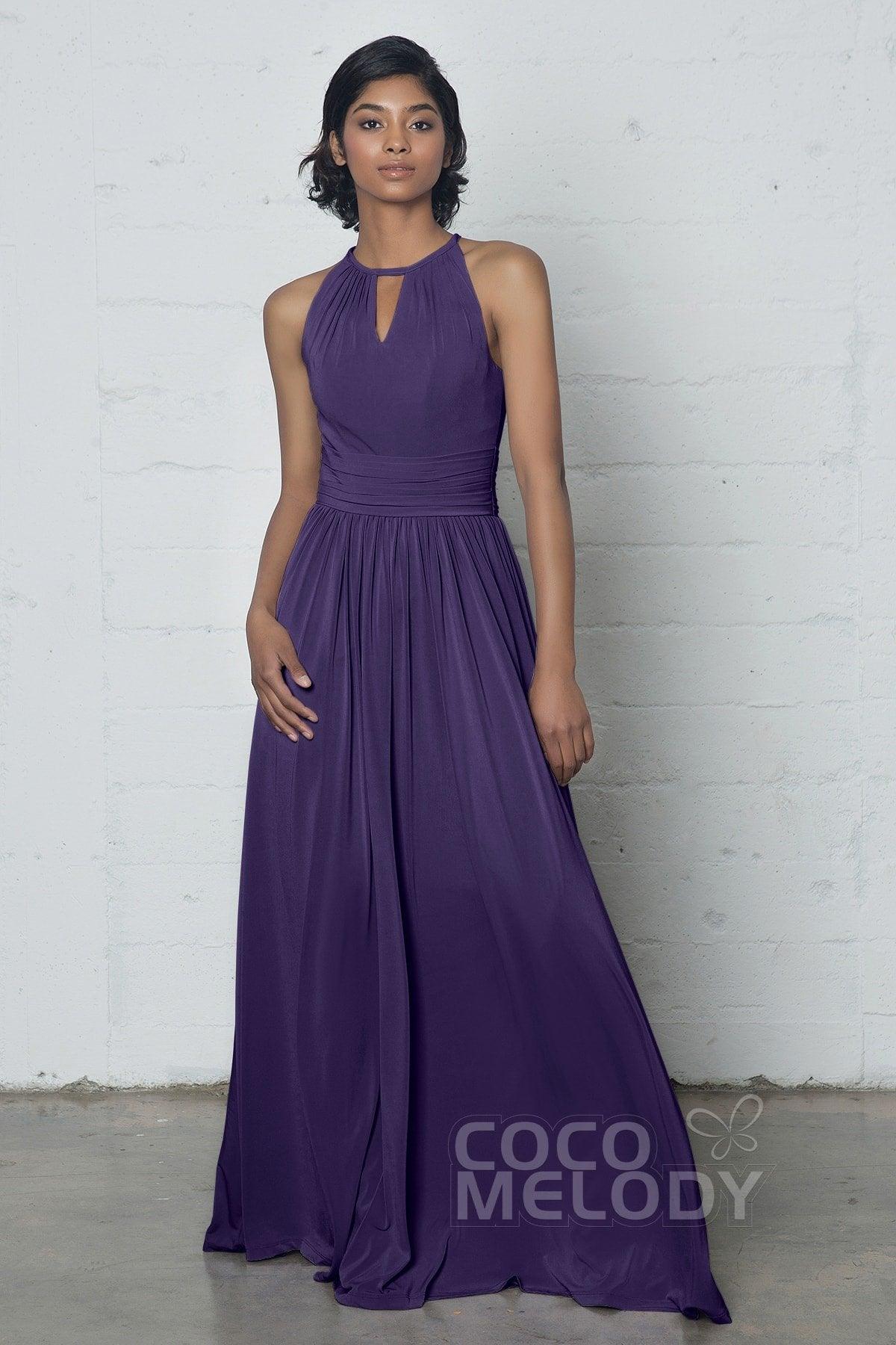 Sheath-Column Floor Length Knitted Fabric Dress COZF17019 - COCOMELODY