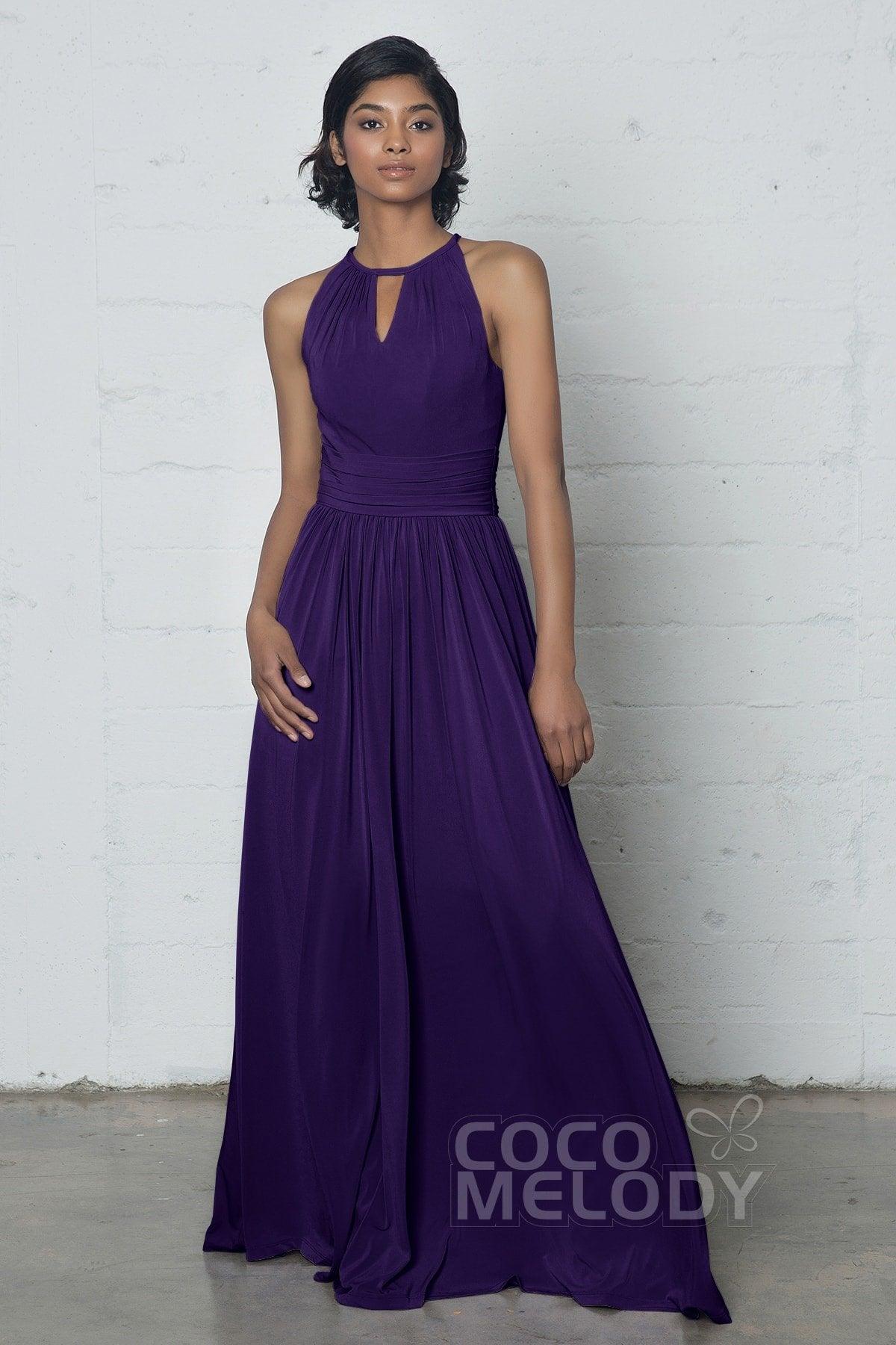 Sheath-Column Floor Length Knitted Fabric Dress COZF17019 - COCOMELODY