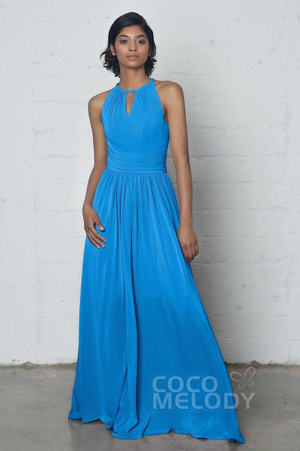 Sheath-Column Floor Length Knitted Fabric Dress COZF17019 - COCOMELODY