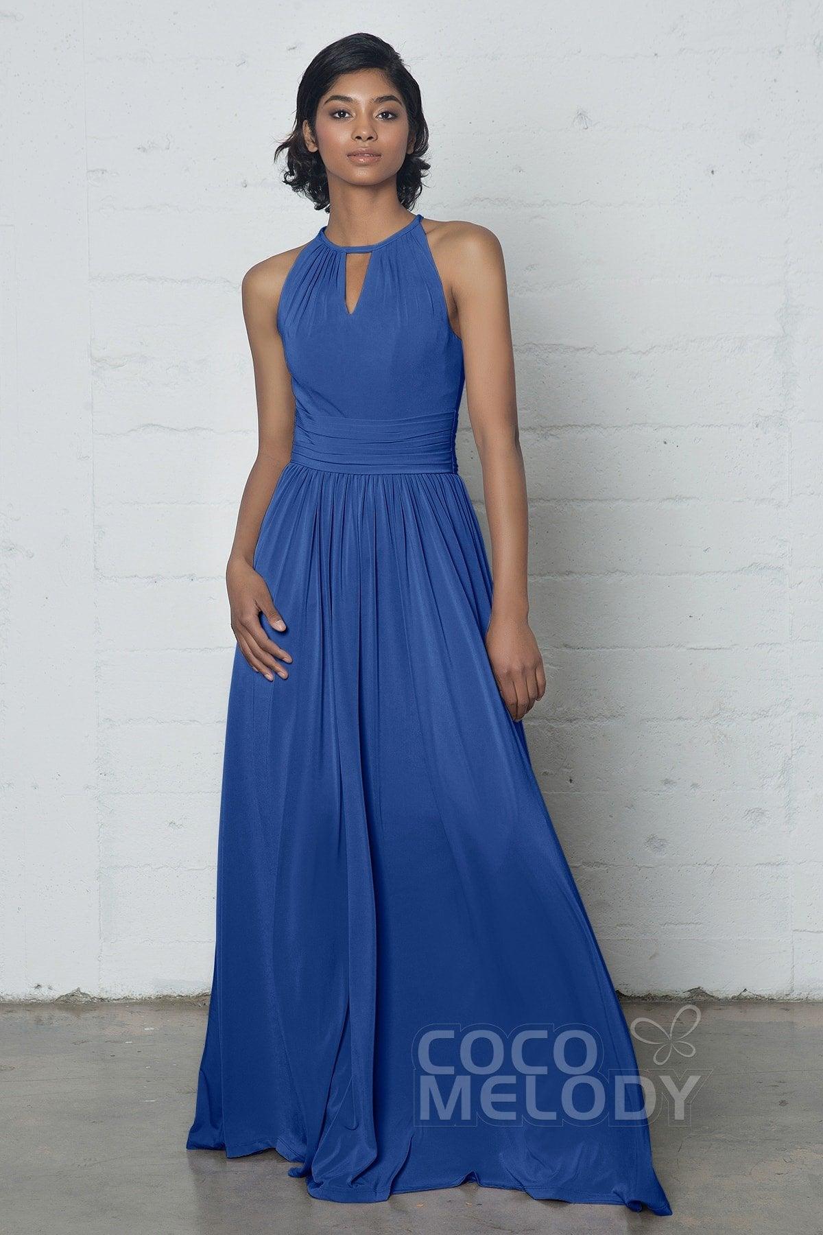 Sheath-Column Floor Length Knitted Fabric Dress COZF17019 - COCOMELODY