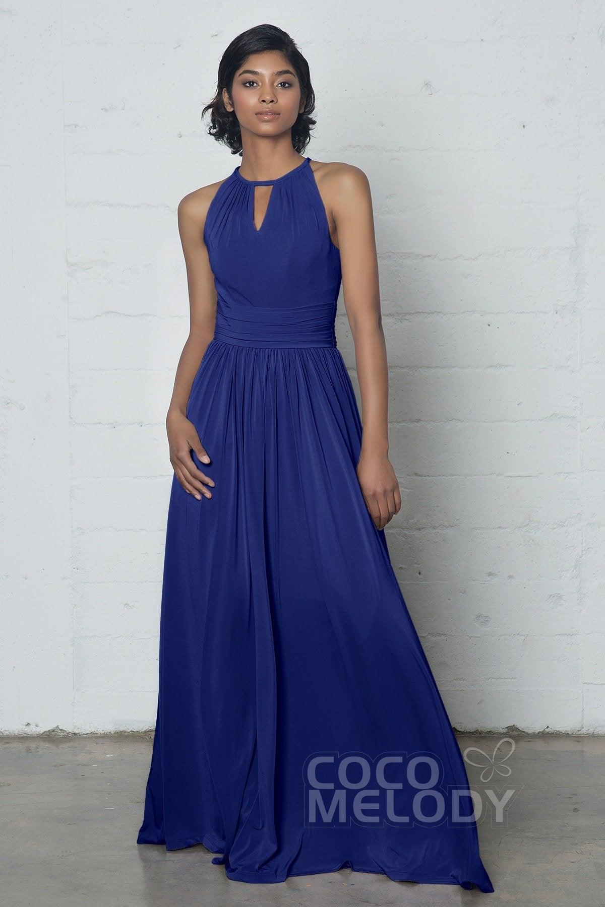 Sheath-Column Floor Length Knitted Fabric Dress COZF17019 - COCOMELODY