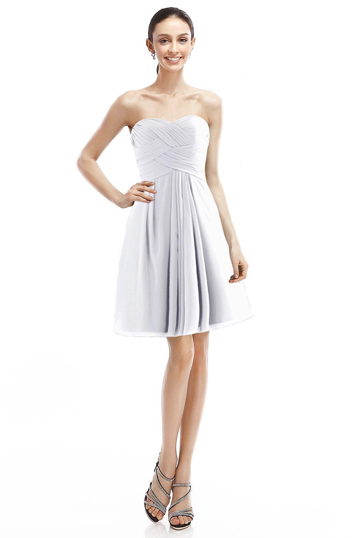 A-Line Knee Length Chiffon Bridesmaid Dress COZK14018 - COCOMELODY