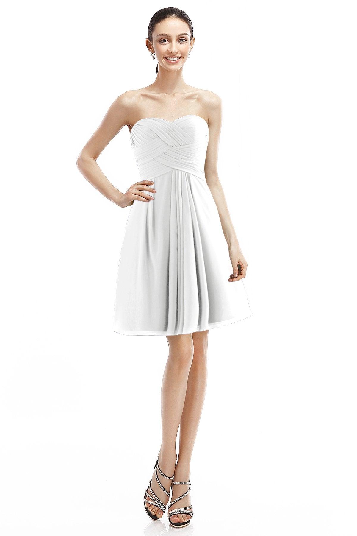 A-Line Knee Length Chiffon Bridesmaid Dress COZK14018 - COCOMELODY