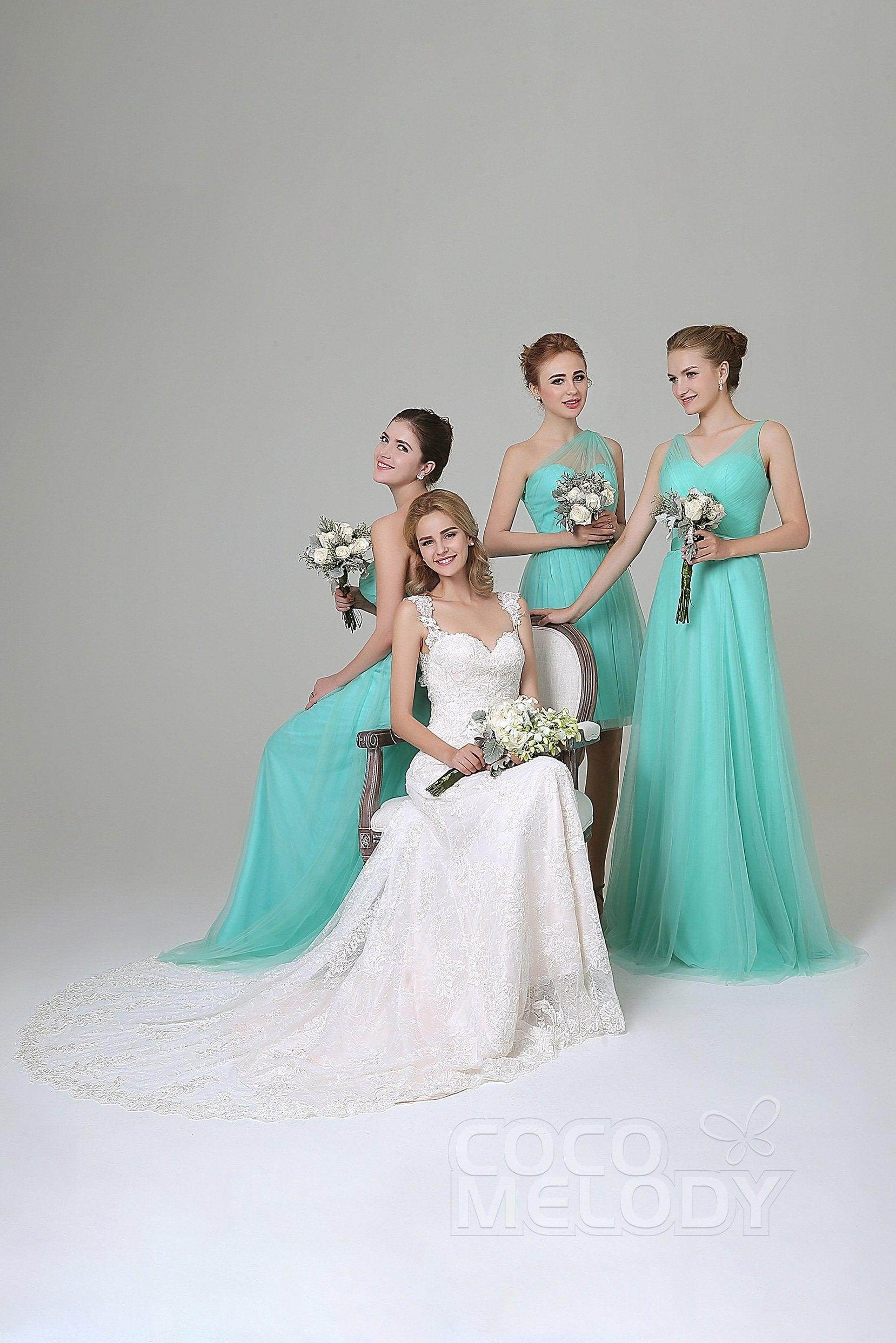 Sheath-Column Court Train Lace Wedding Dress CWVT15002 - COCOMELODY