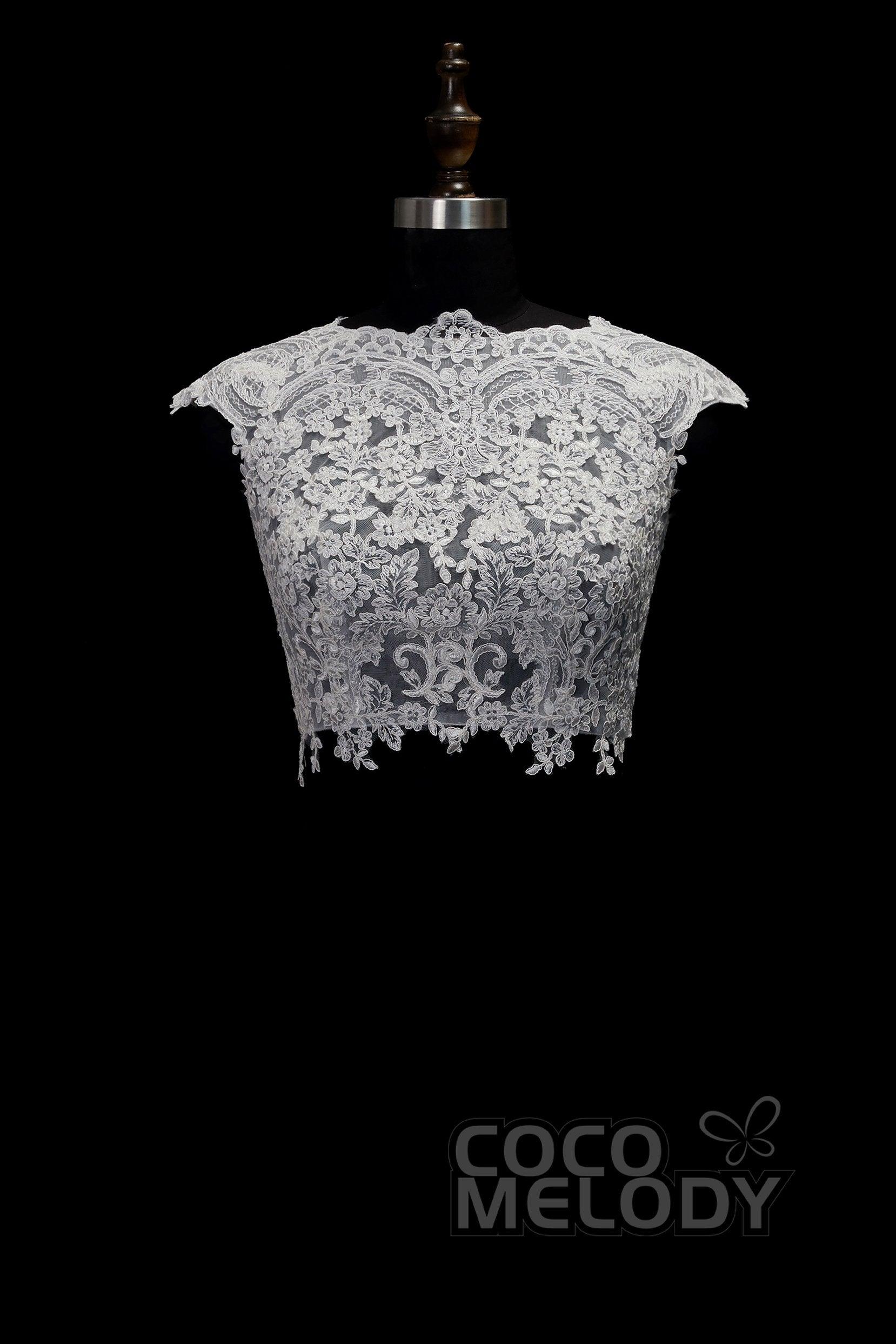 Timeless Ivory Lace Cap Sleeve Wedding Wrap CX0015003 - COCOMELODY