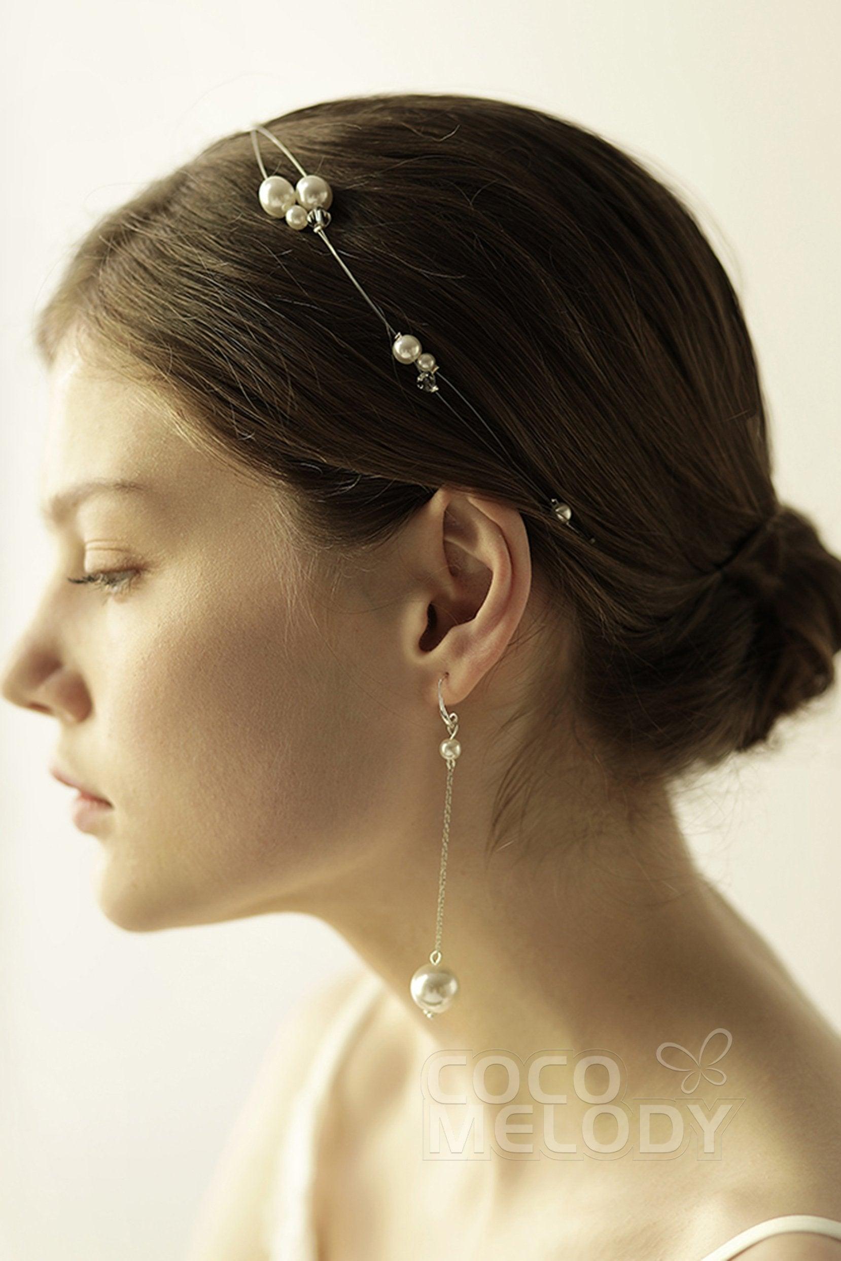 Imitation Pearl Headbands and Earrings Jewelry CY0050 - COCOMELODY