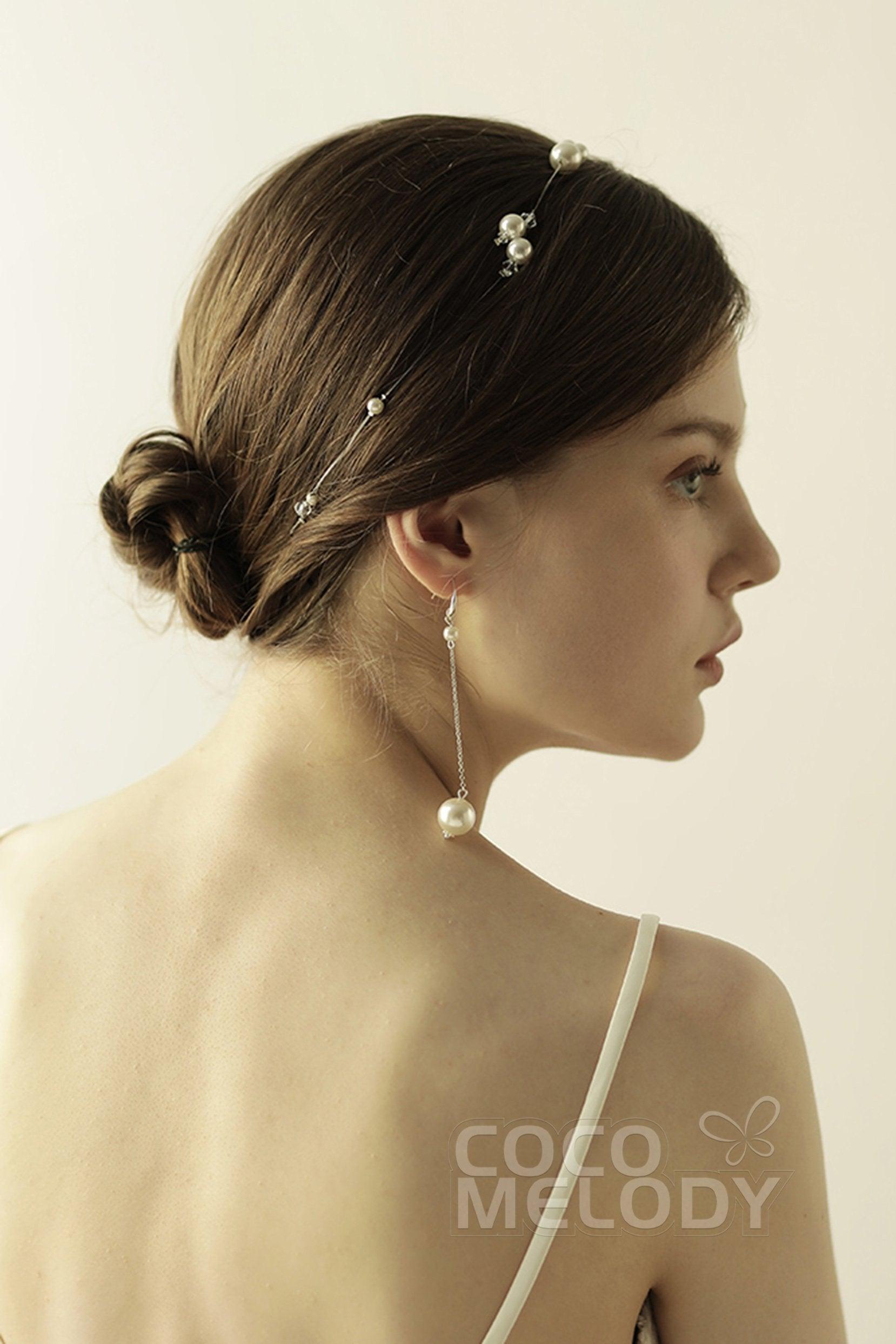 Imitation Pearl Headbands and Earrings Jewelry CY0050 - COCOMELODY