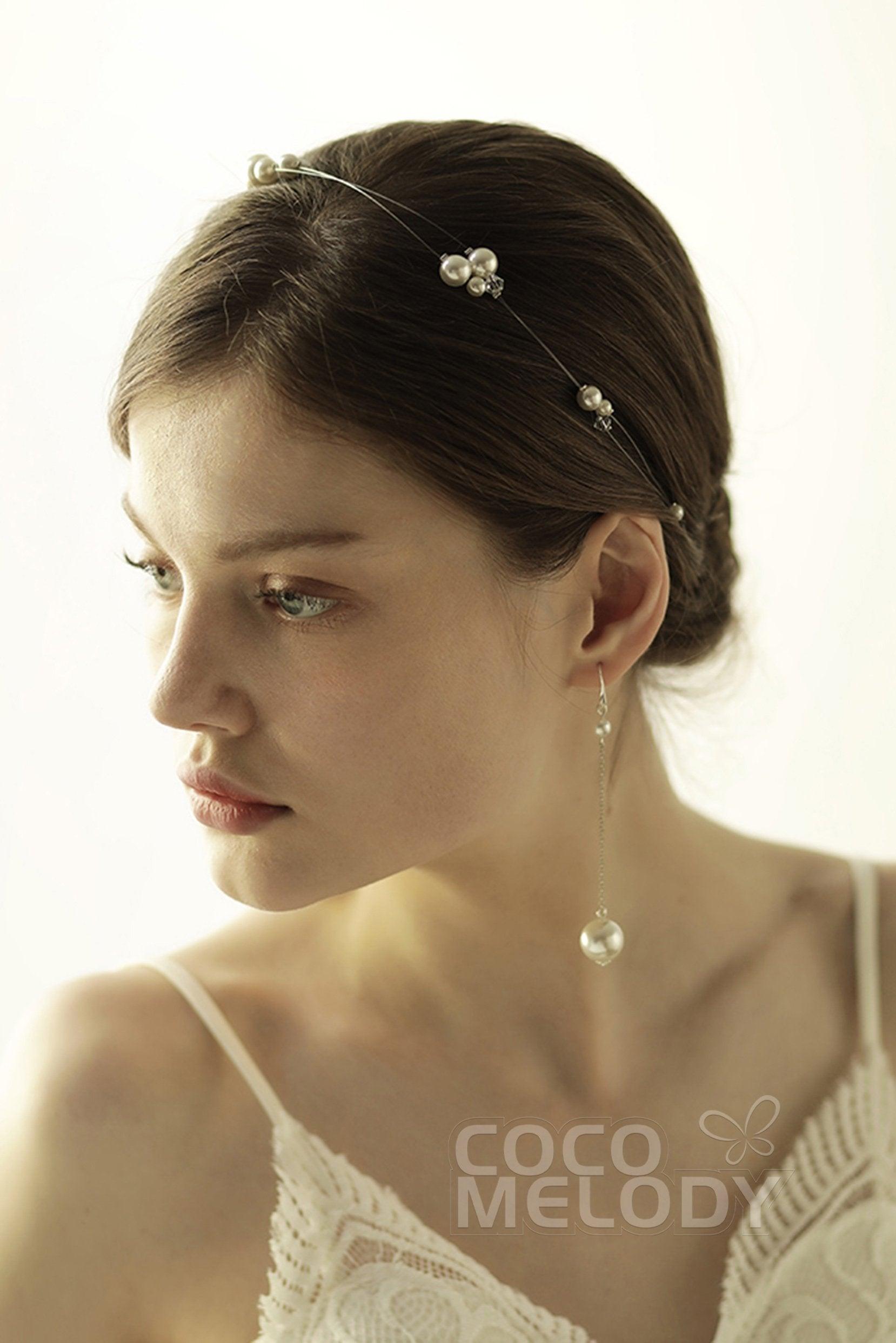 Imitation Pearl Headbands and Earrings Jewelry CY0050 - COCOMELODY