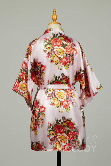 Short Silk-Like Robes CZ0181 - COCOMELODY