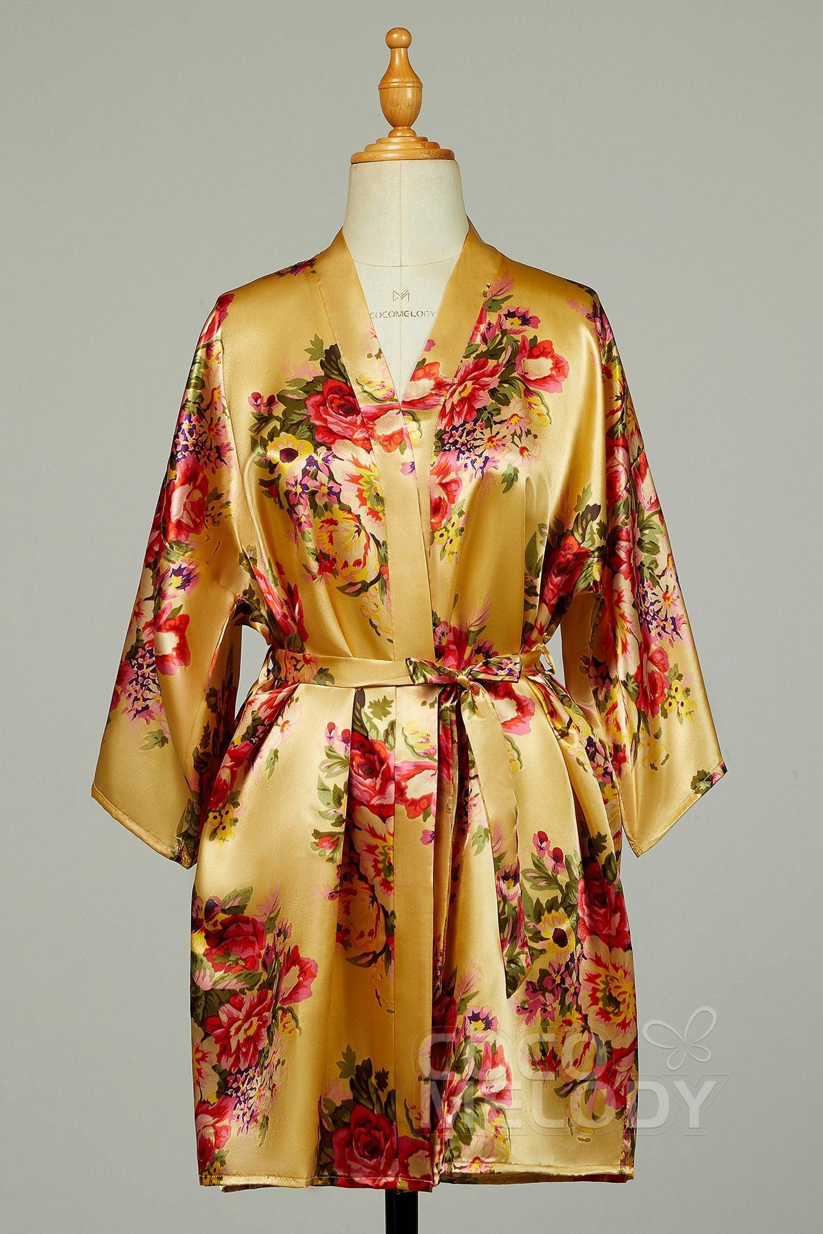 Short Silk-Like Robes CZ0181 - COCOMELODY