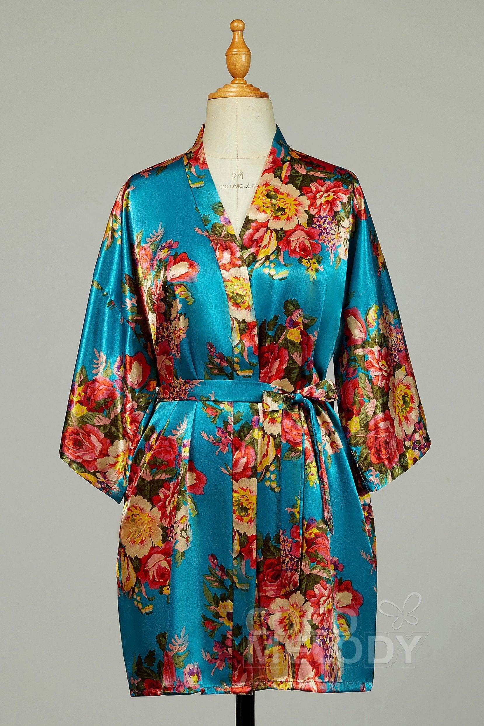Short Silk-Like Robes CZ0181 - COCOMELODY