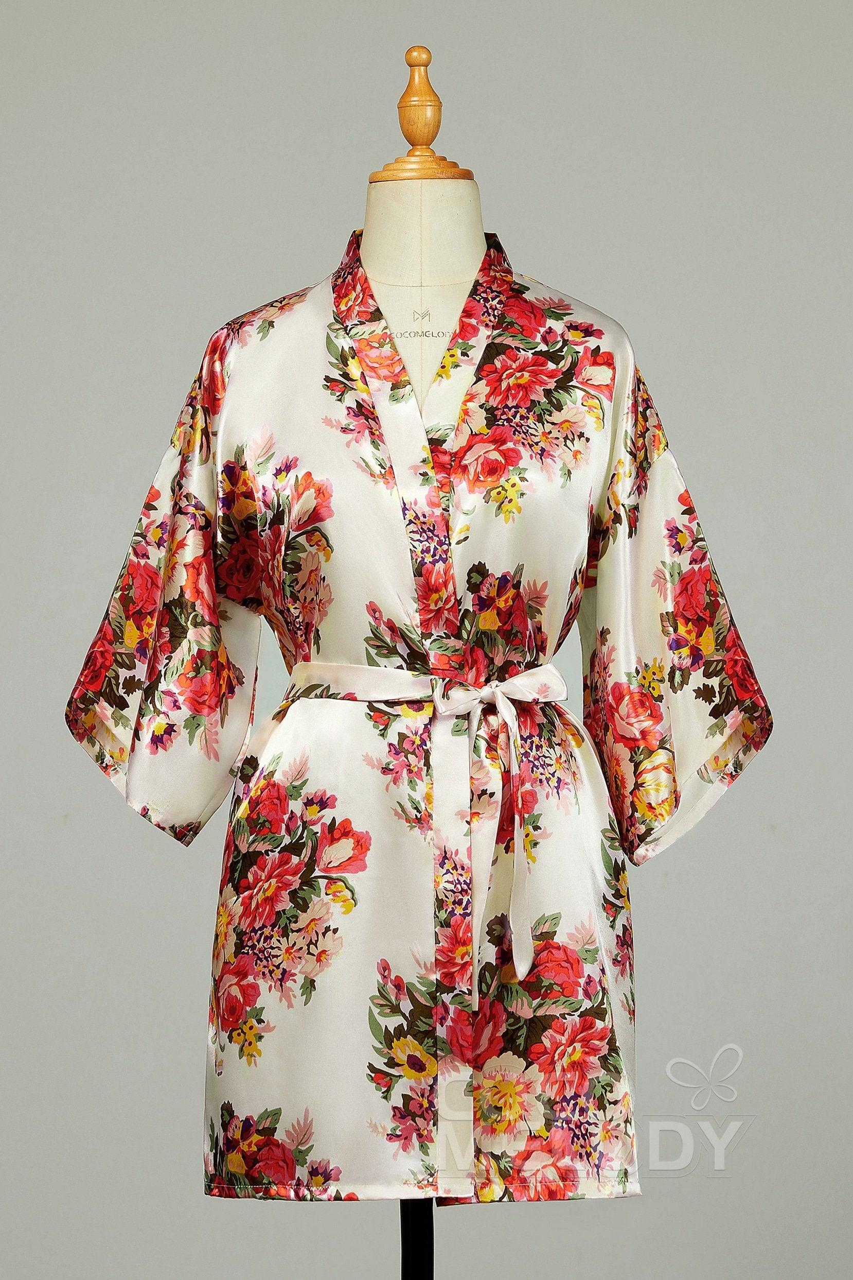 Short Silk-Like Robes CZ0181 - COCOMELODY