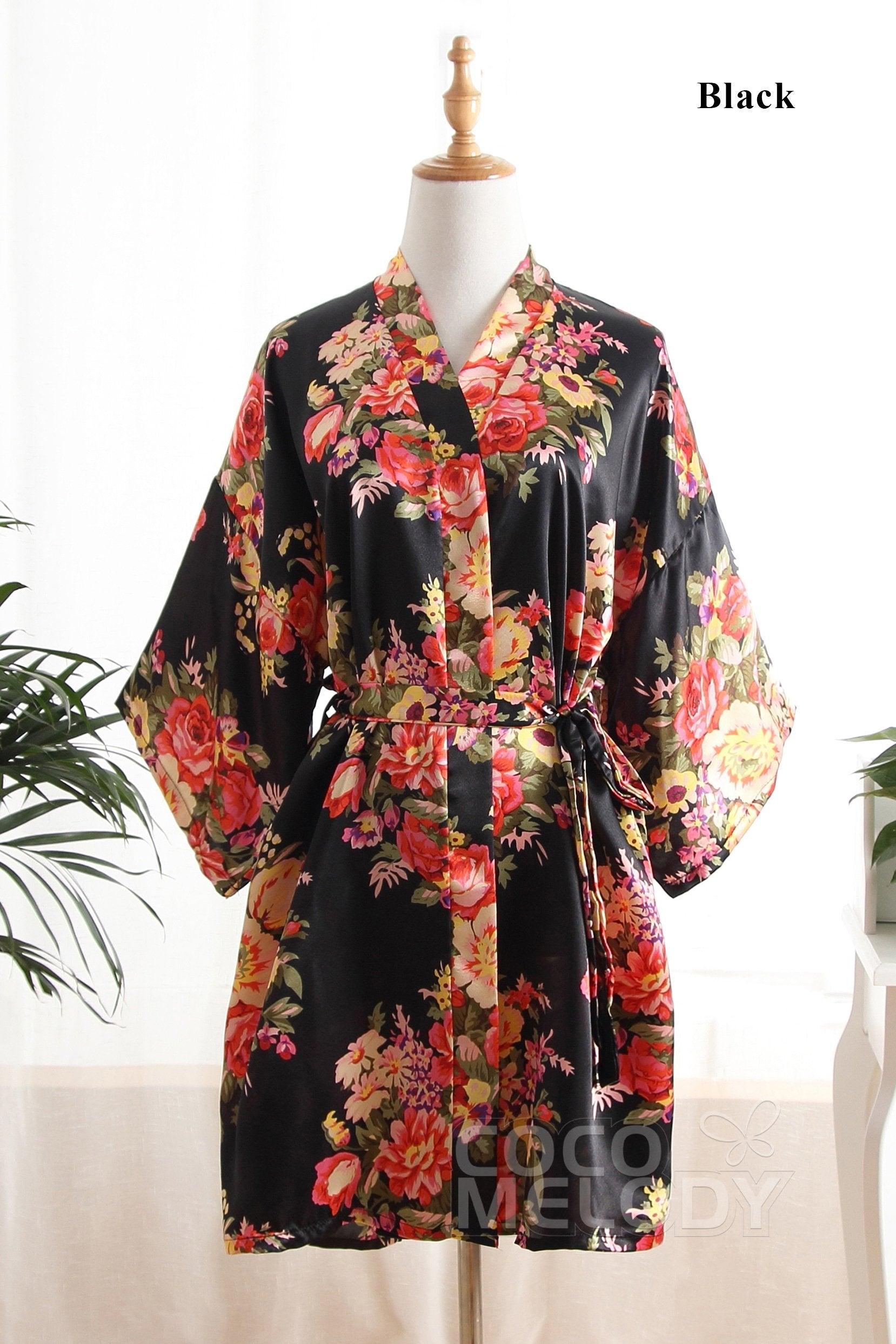 Short Silk-Like Robes CZ0181 - COCOMELODY