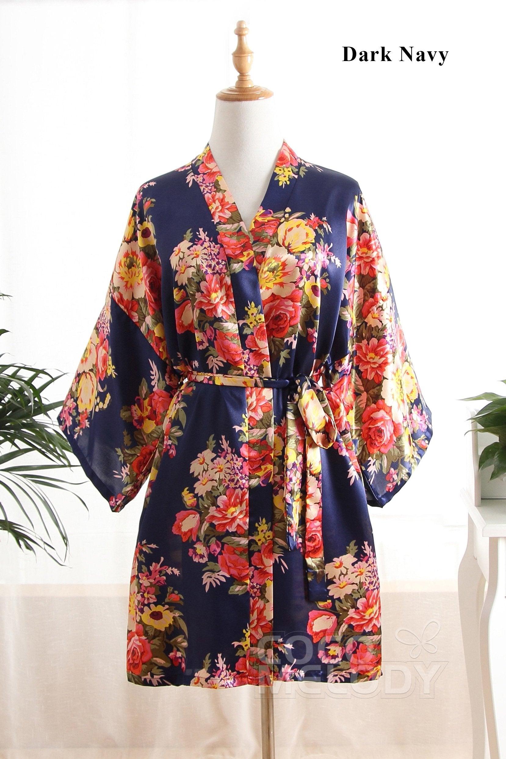 Short Silk-Like Robes CZ0181 - COCOMELODY
