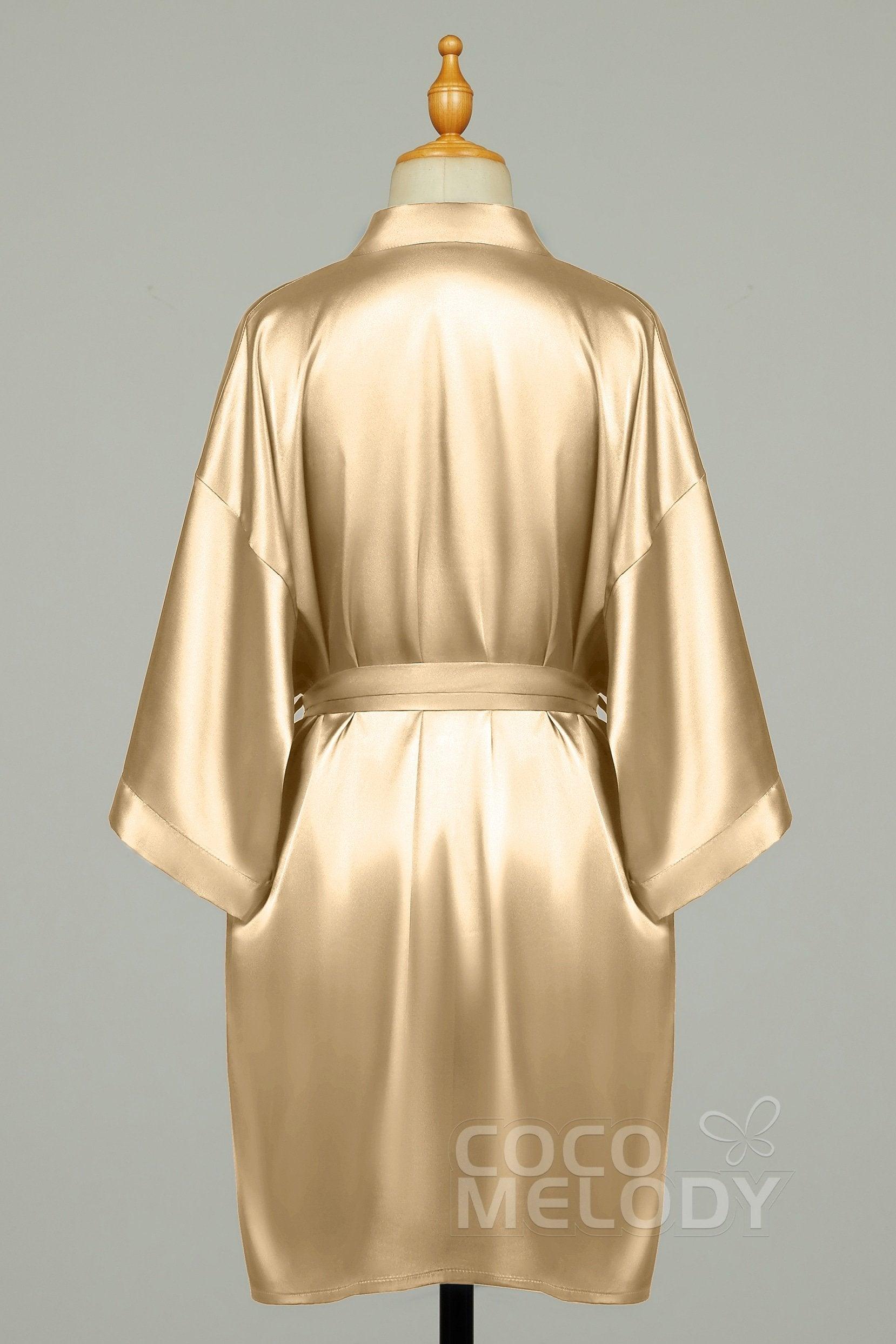 Short Silk-Like Robes CZ0204 - COCOMELODY