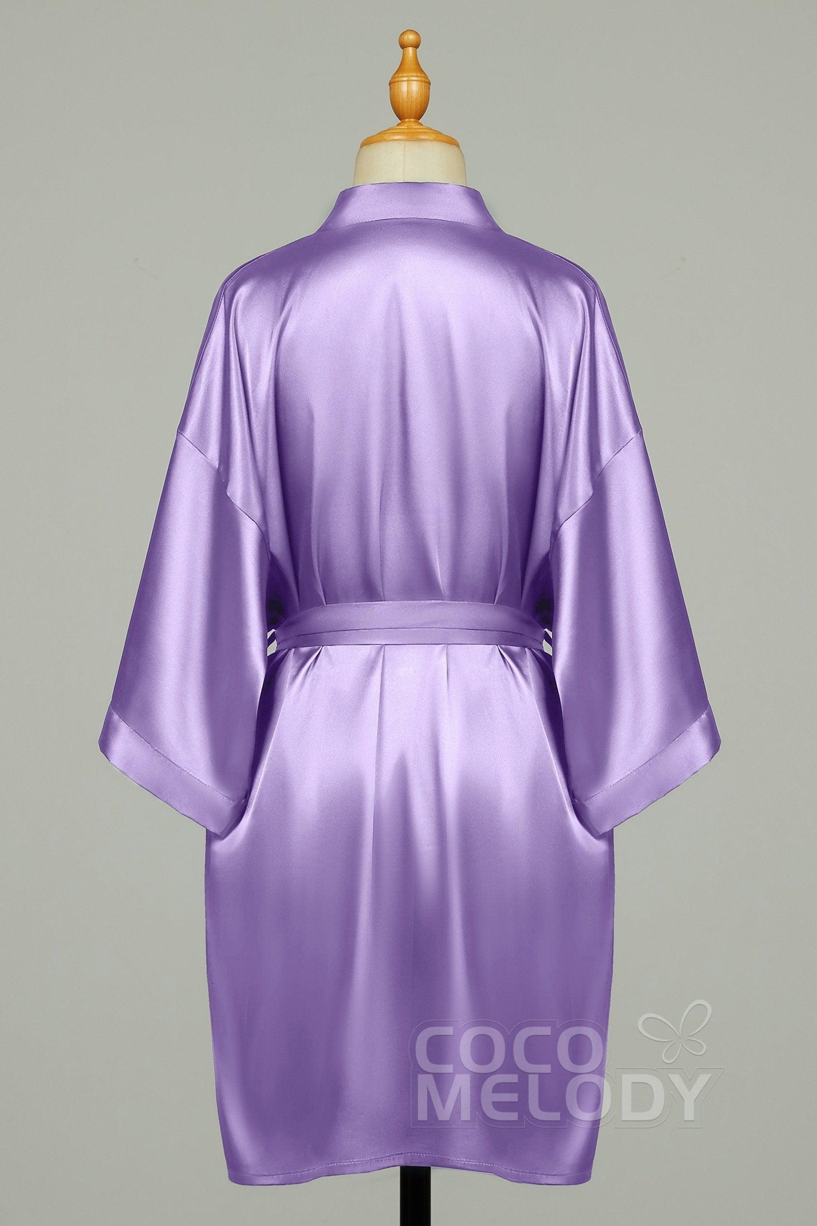 Short Silk-Like Robes CZ0204 - COCOMELODY