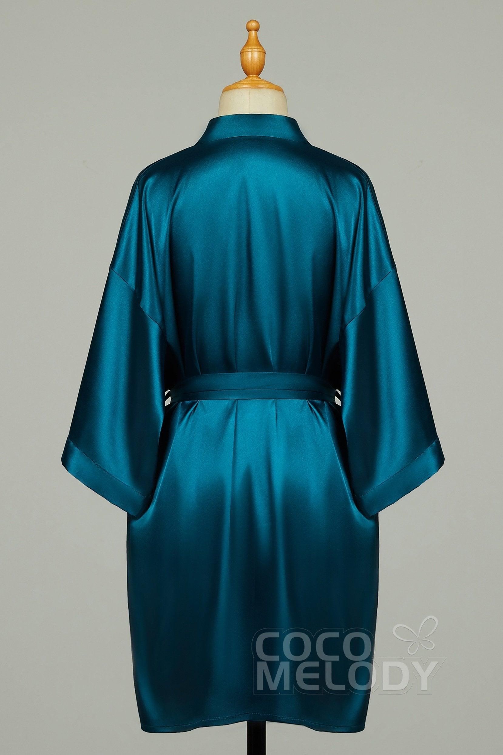 Short Silk-Like Robes CZ0204 - COCOMELODY