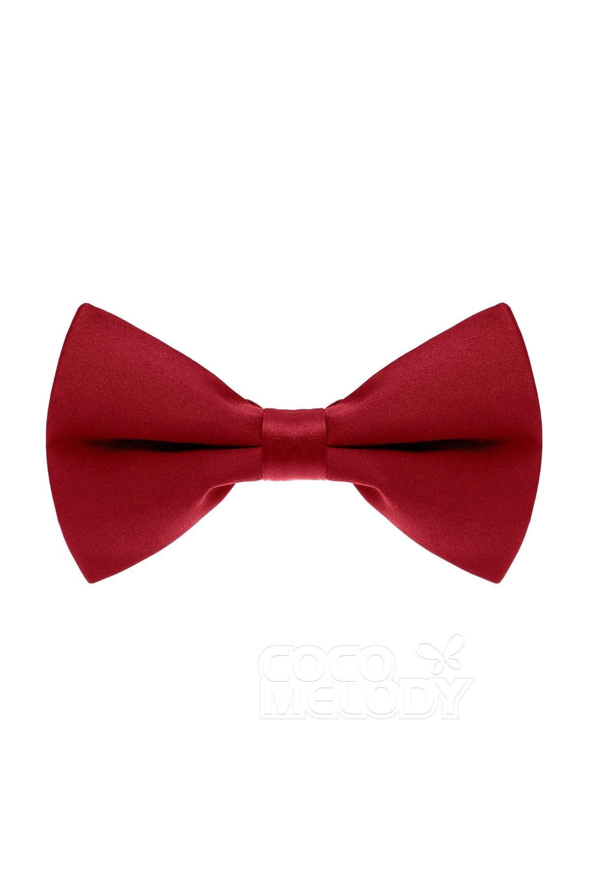 Men's Elastic Silk Like Satin Bow Ties CZ170016 - COCOMELODY