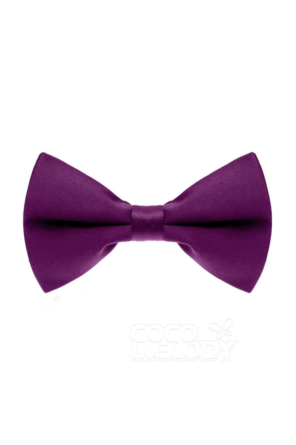 Men's Elastic Silk Like Satin Bow Ties CZ170016 - COCOMELODY