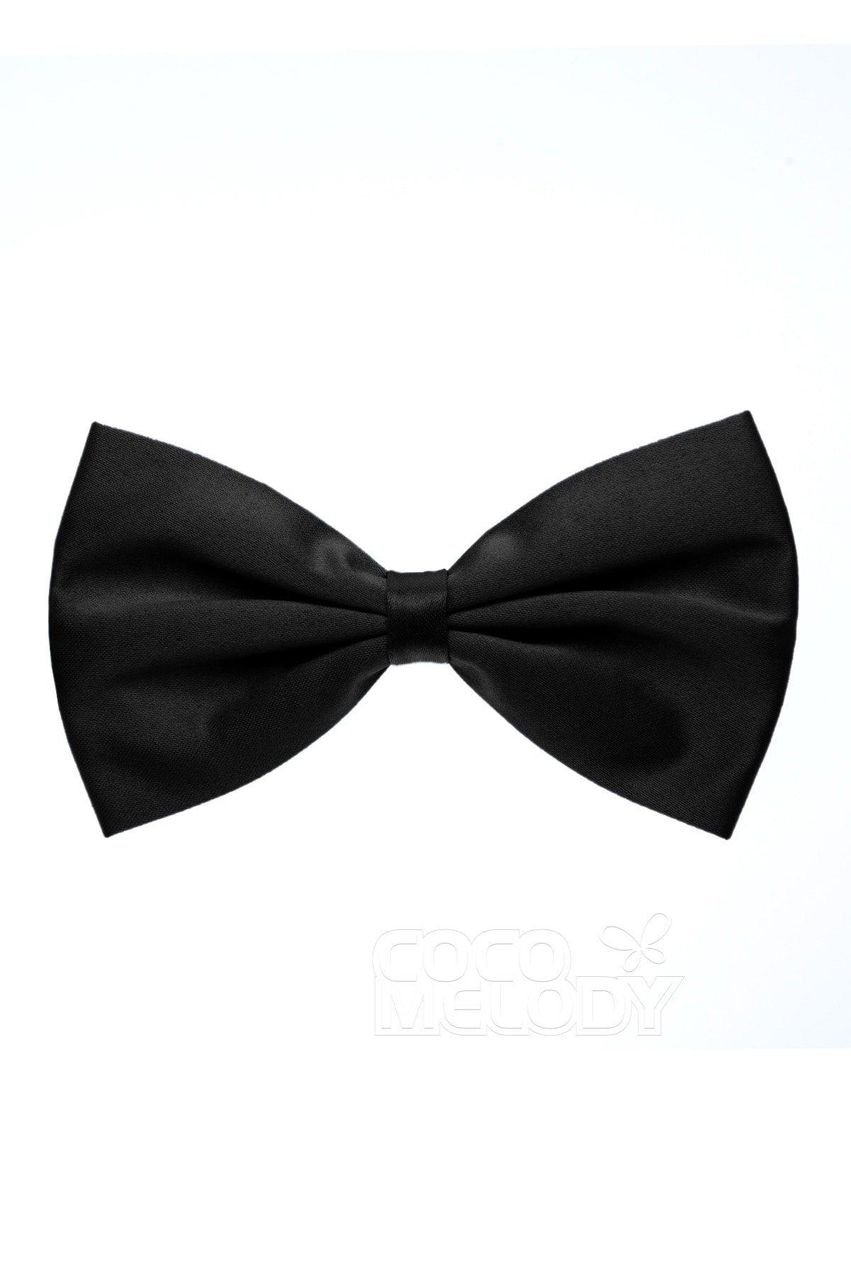 Men's Elastic Silk Like Satin Bow Ties CZ170017 - COCOMELODY