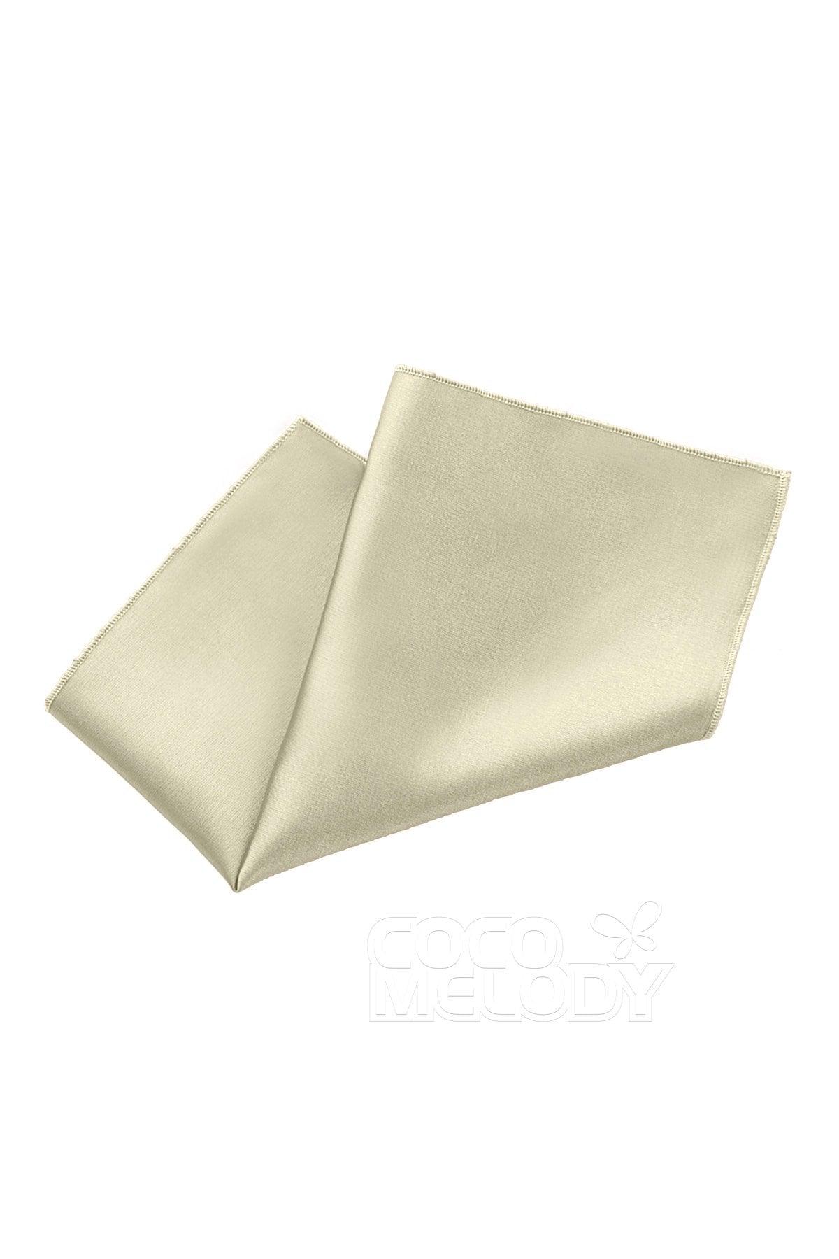 Elastic Silk Like Satin Pocket Square CZ170019 - COCOMELODY