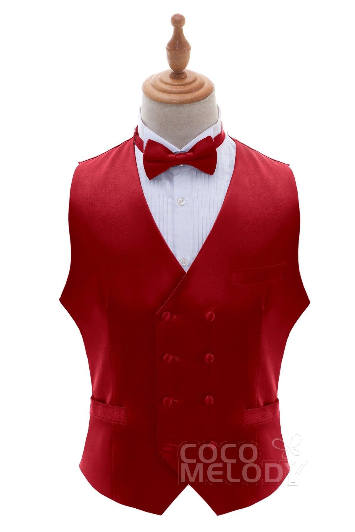Men's Elastic Silk Like Satin Vests CZ170021 - COCOMELODY
