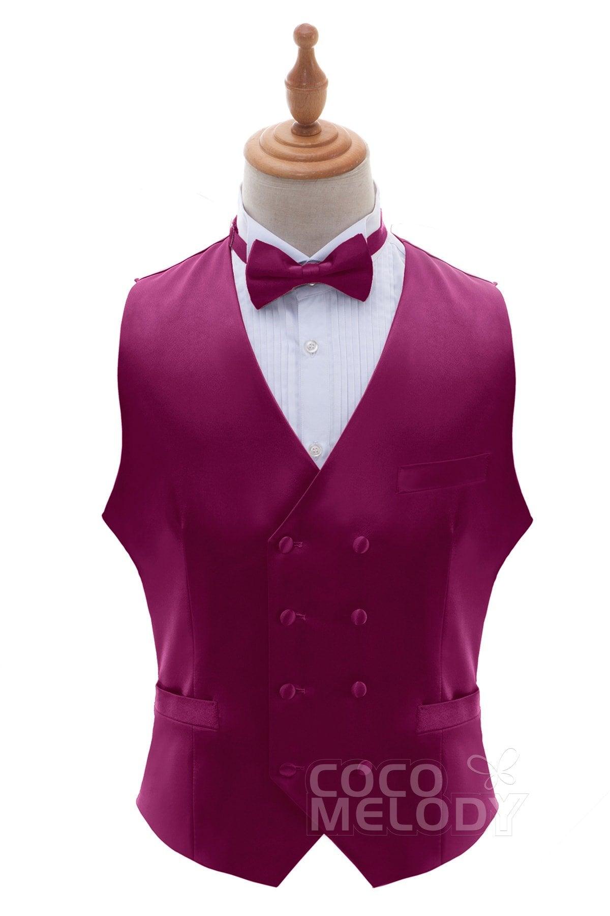 Men's Elastic Silk Like Satin Vests CZ170021 - COCOMELODY