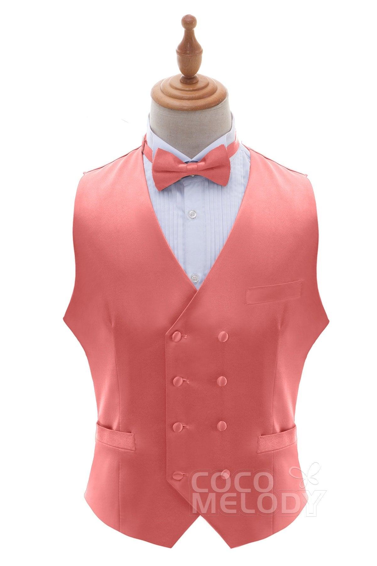 Men's Elastic Silk Like Satin Vests CZ170021 - COCOMELODY