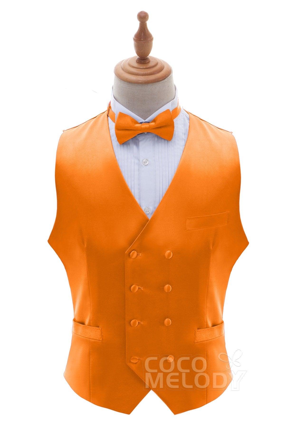 Men's Elastic Silk Like Satin Vests CZ170021 - COCOMELODY