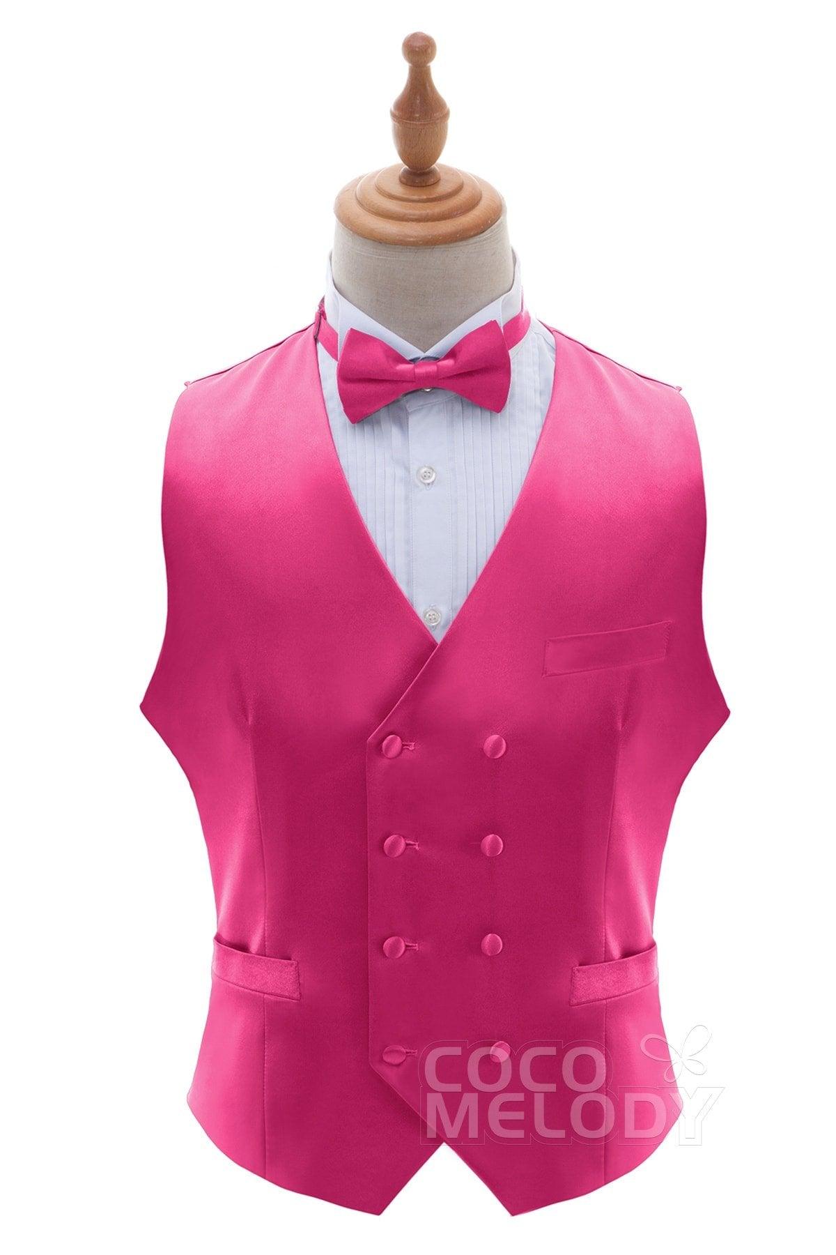 Men's Elastic Silk Like Satin Vests CZ170021 - COCOMELODY